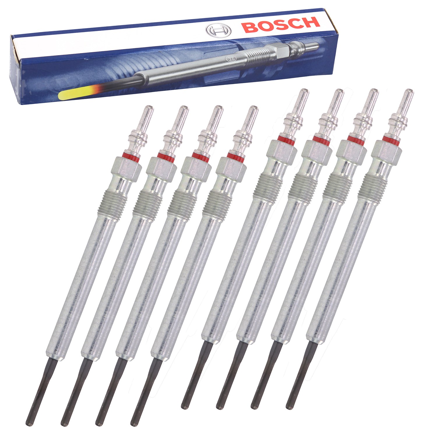 Bosch 8x Glühkerze Duraterm GLP194 [Hersteller-Nr. 0250403009] für Bentley, Audi, VW, Porsche