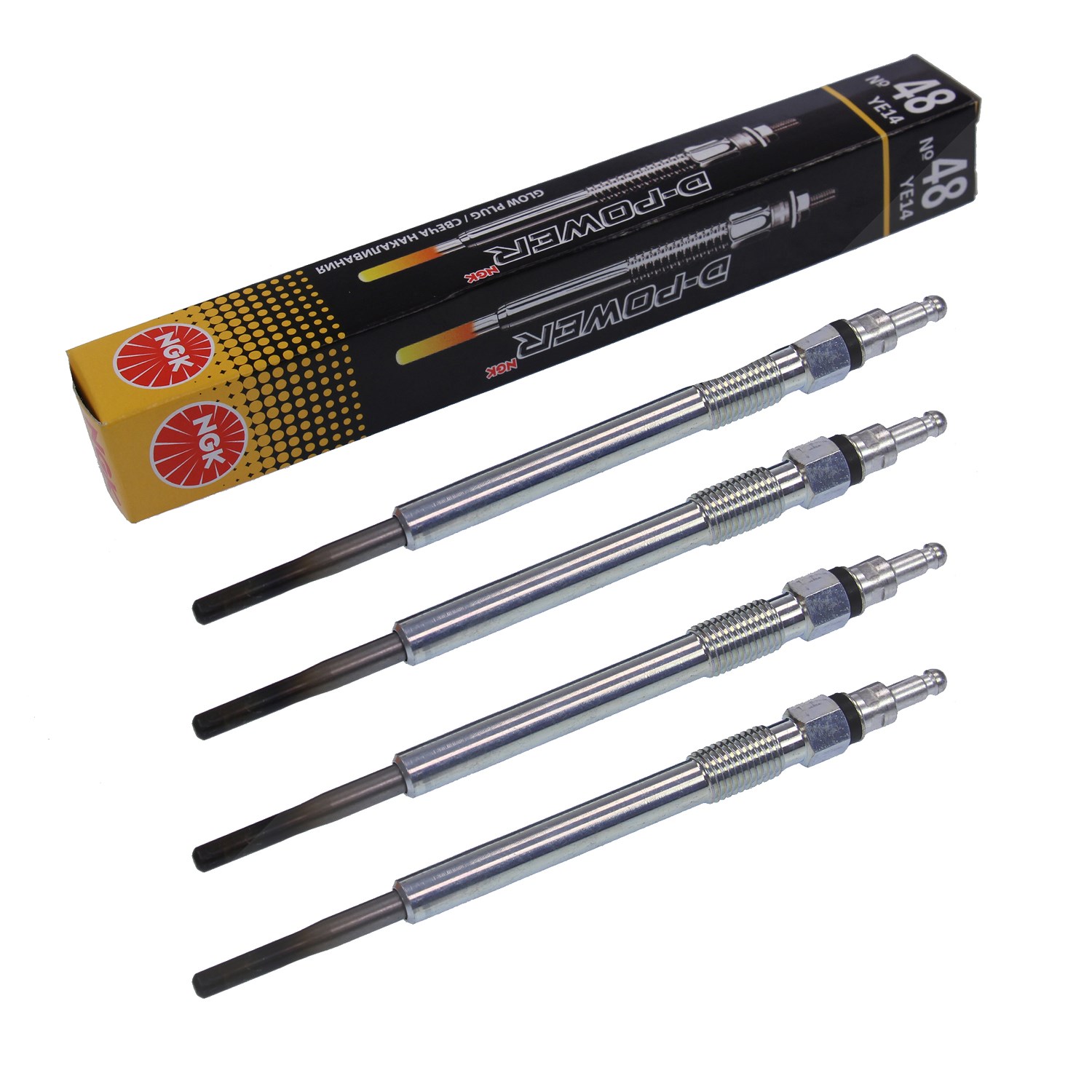 Ngk 4x Glühkerze D-Power 48 [Hersteller-Nr. 7768] für Audi, Dodge, Chrysler, VW, Seat, Skoda, Jeep, Mitsubishi