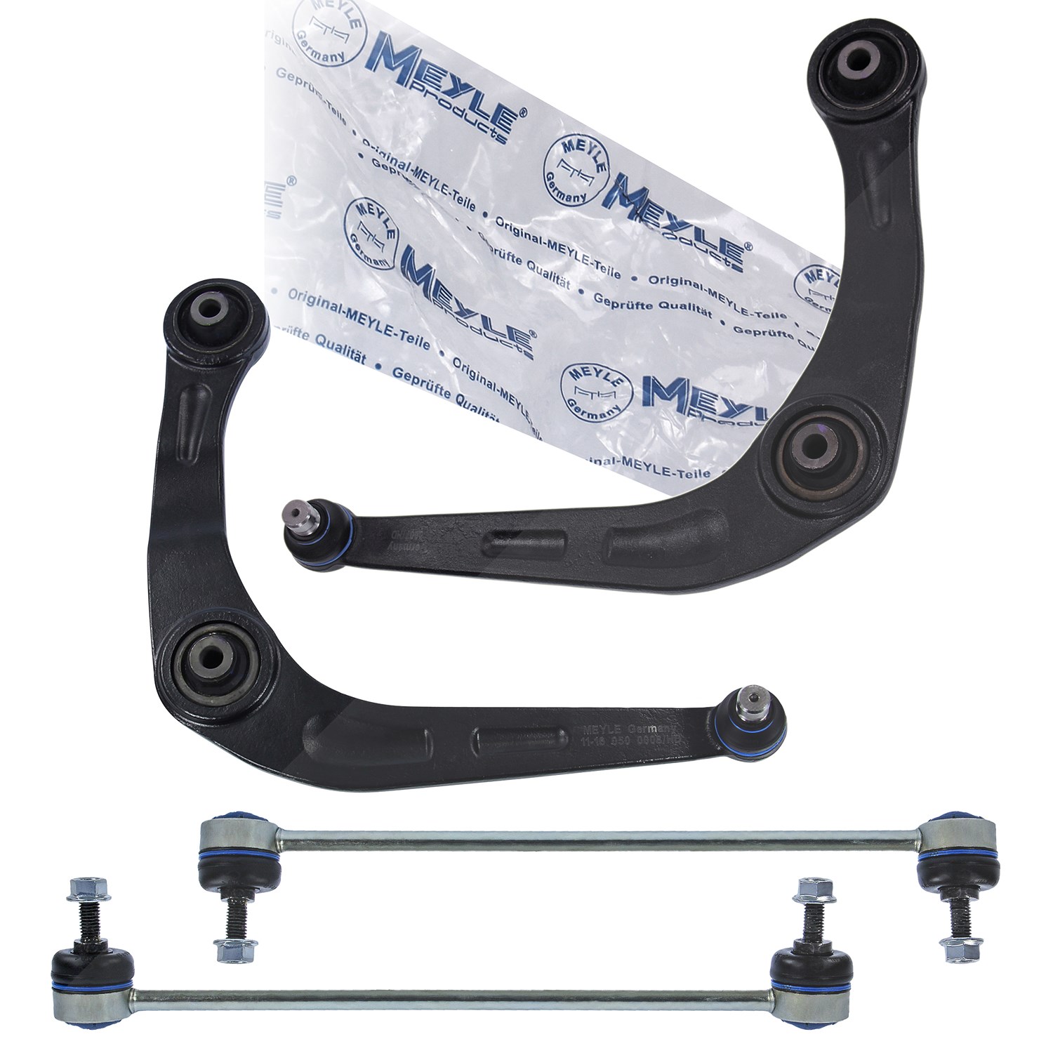 Meyle 2x Querlenker + 2x Koppelstange [Hersteller-Nr. 31275019] für Peugeot