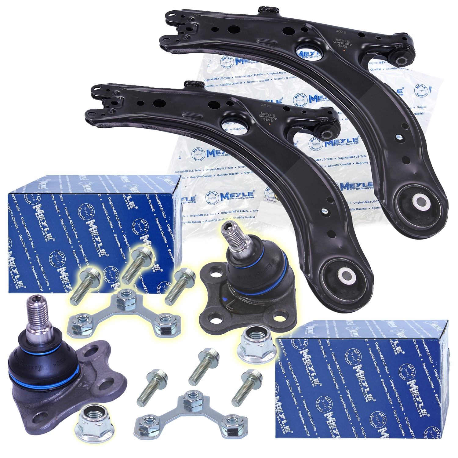 Meyle 2x Querlenker 2x Traggelenk vorne [Hersteller-Nr. 31275057] für Audi, Seat, Skoda, VW