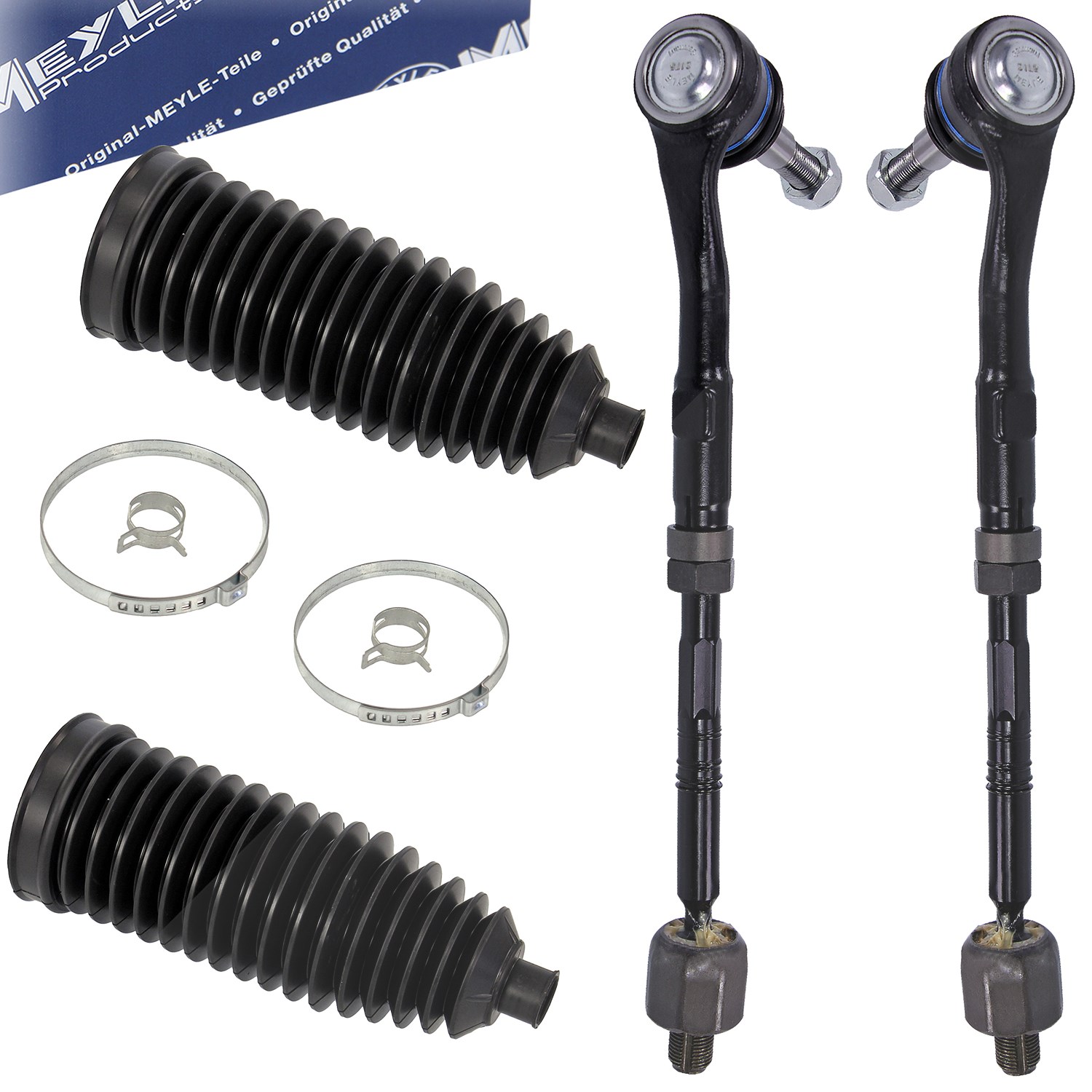 Meyle 2x Spurstange+2x Lenkmanschette Vorderachse [Hersteller-Nr. 31288934] für BMW