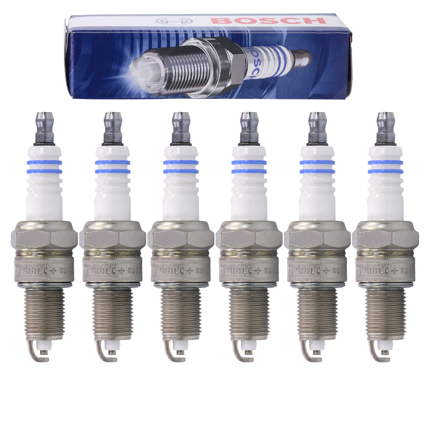 Bosch 6x Zündkerze WR 8 LC+, +34 [Hersteller-Nr. 0242229779] für BMW
