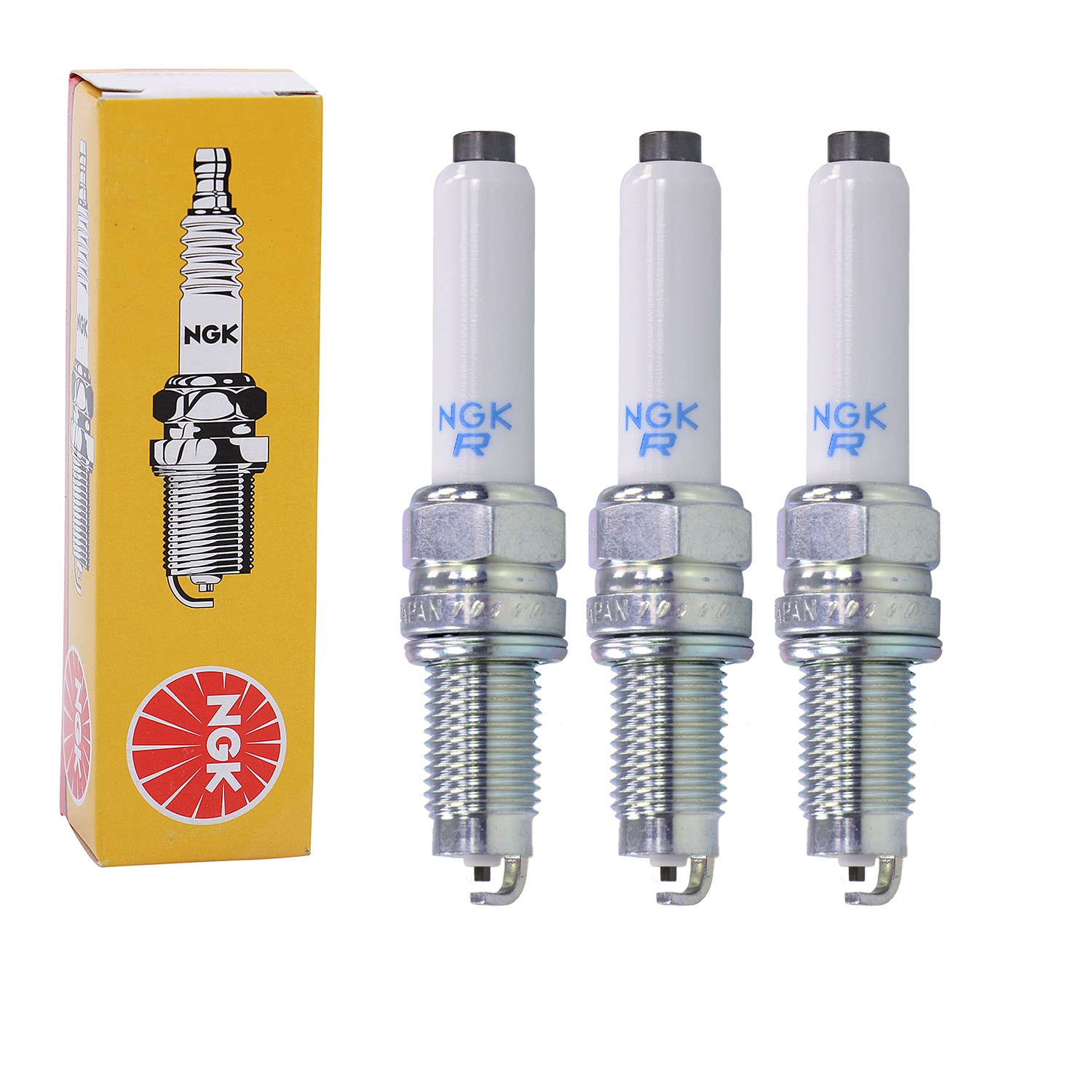 Ngk 3x Zündkerze ZKER6A-10EG [Hersteller-Nr. 96596] für VW, Skoda, Seat