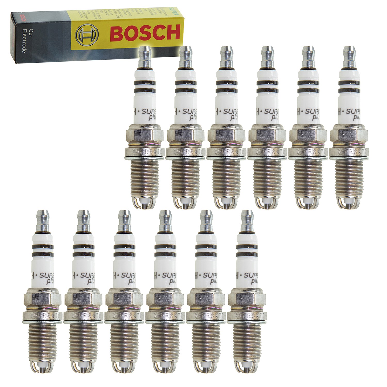 Bosch 12x Zündkerze FR8KTC+ [Hersteller-Nr. 0242229799] für Mercedes-Benz