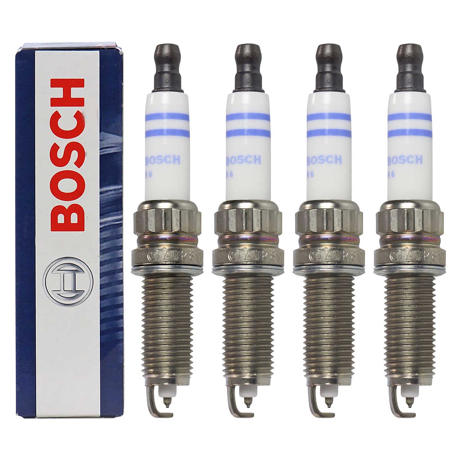 Bosch 4x Zündkerze Iridium ZQR8SI302 [Hersteller-Nr. 0242230500] für Citroën, Peugeot, Mini