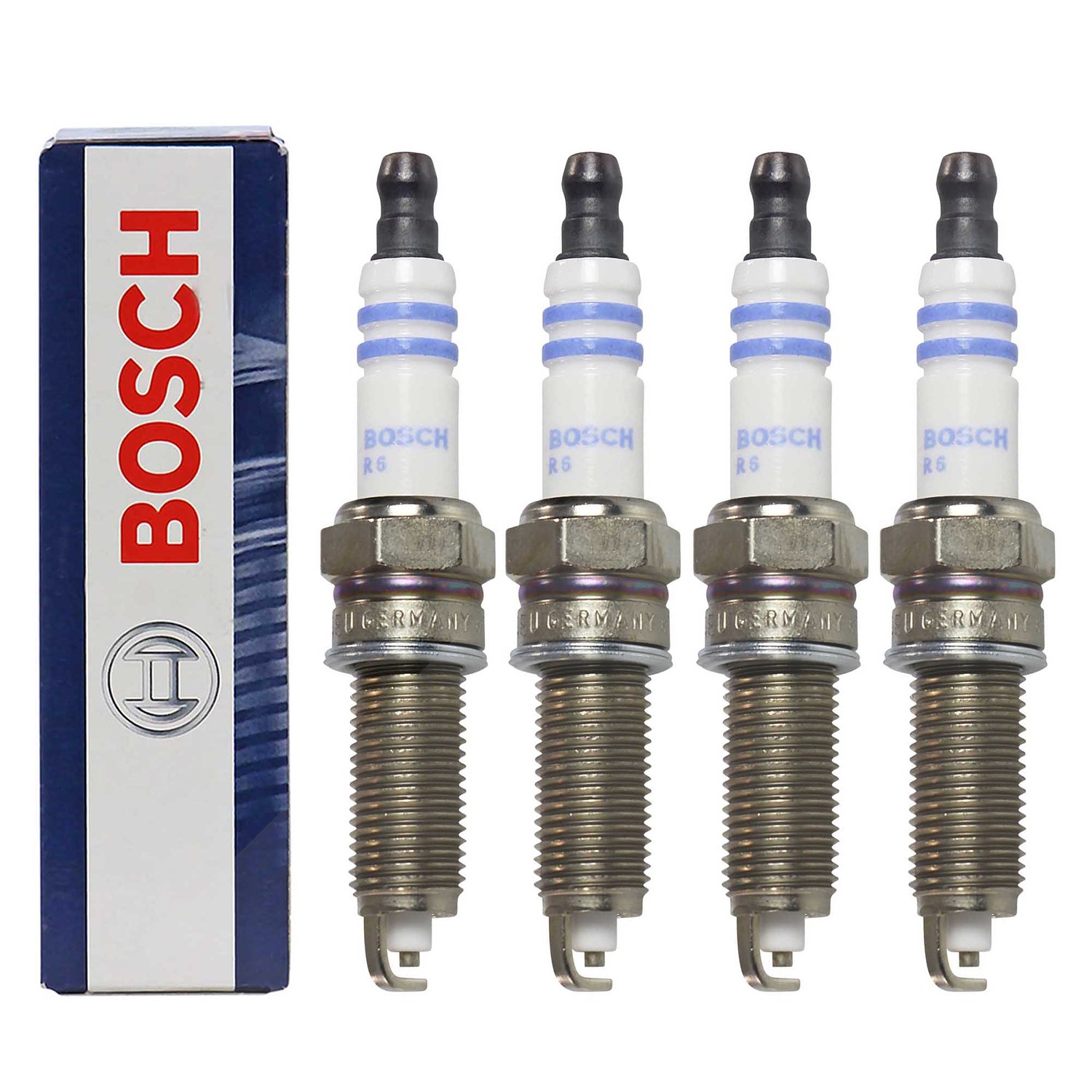 Bosch 4x Zündkerze YR8SEU [Hersteller-Nr. 0242129515] für Hyundai, Kia