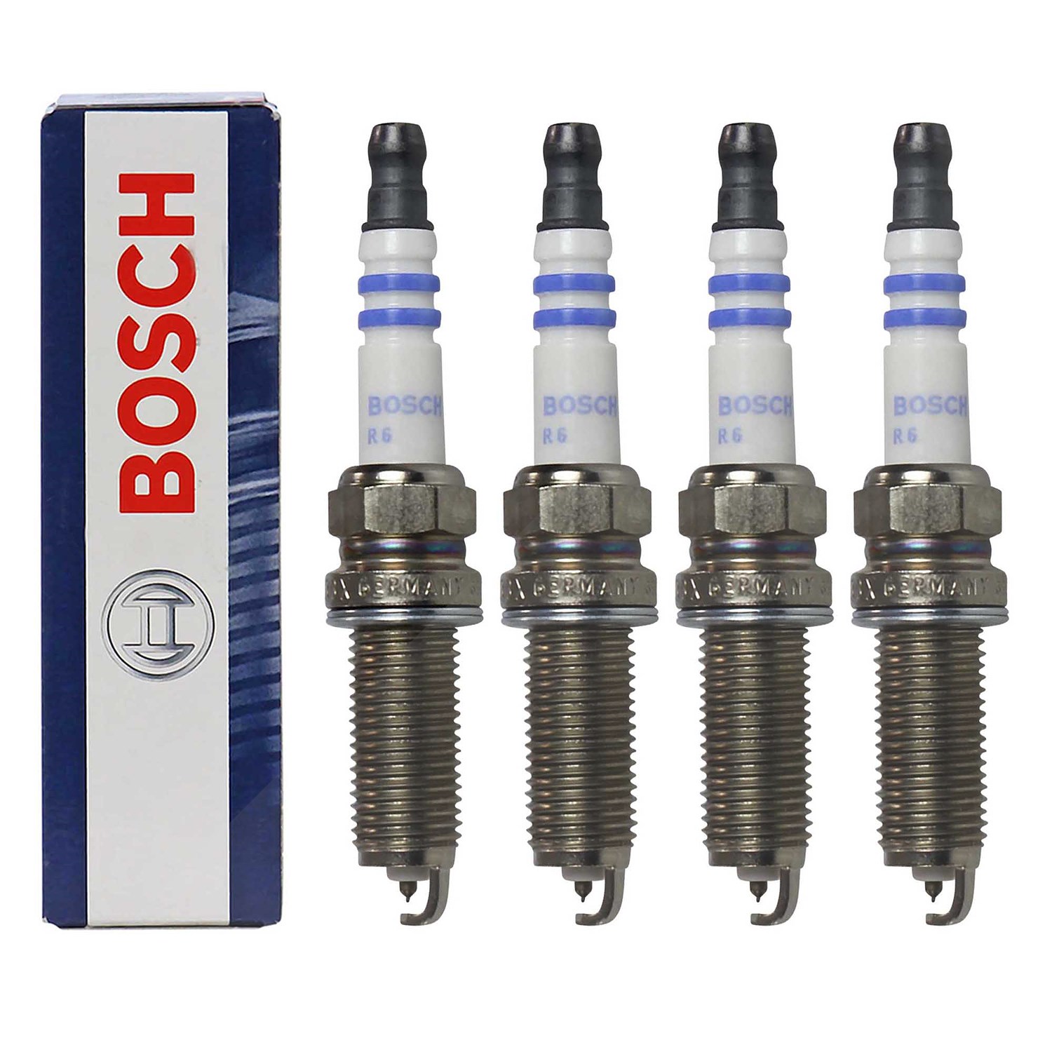 Bosch 4x Zündkerze Doppel Iridium VR7NII33X [Hersteller-Nr. 0242135529] für Subaru, Toyota, Mazda, Daihatsu