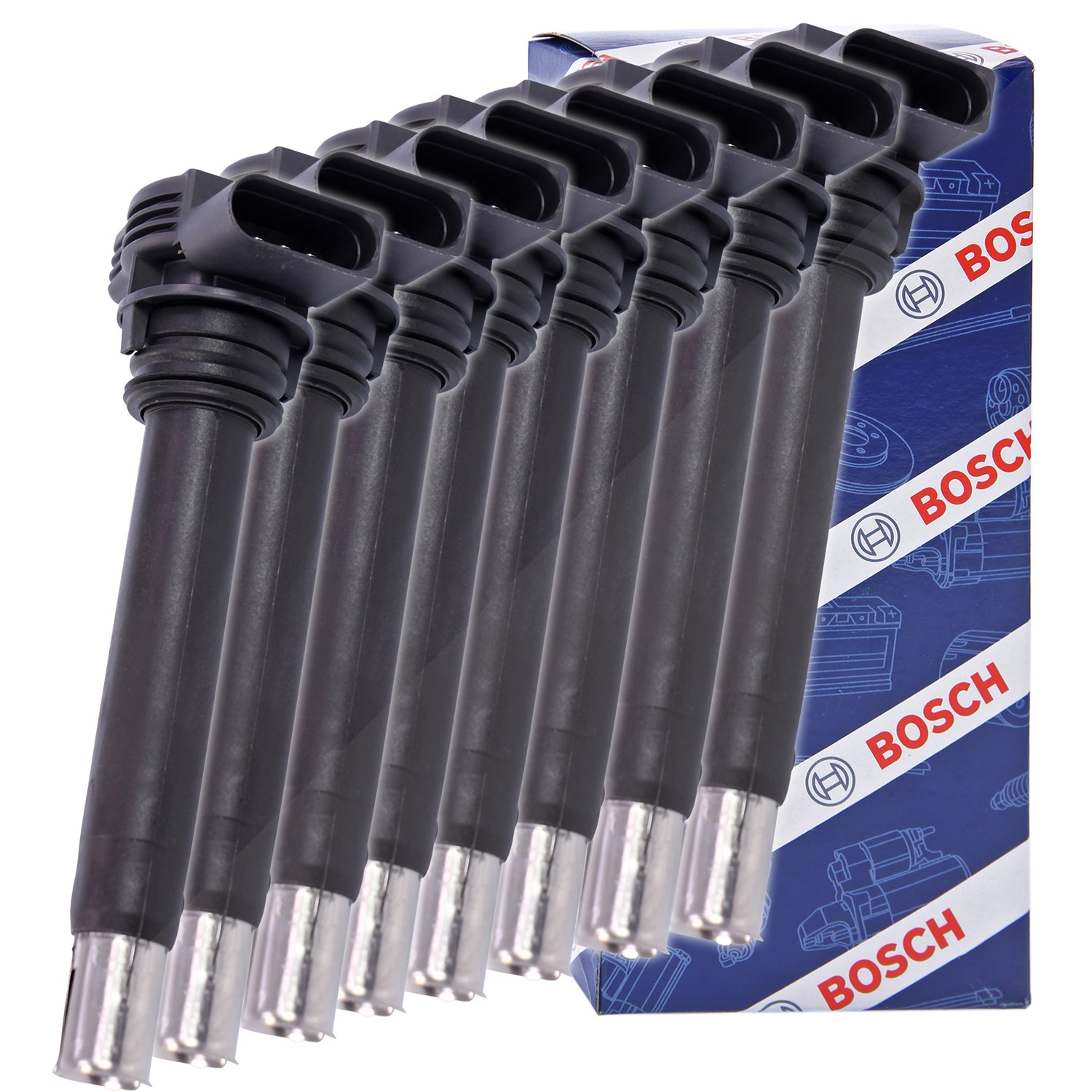 Bosch 8x Zündspule [Hersteller-Nr. 0221604115] für Audi, VW
