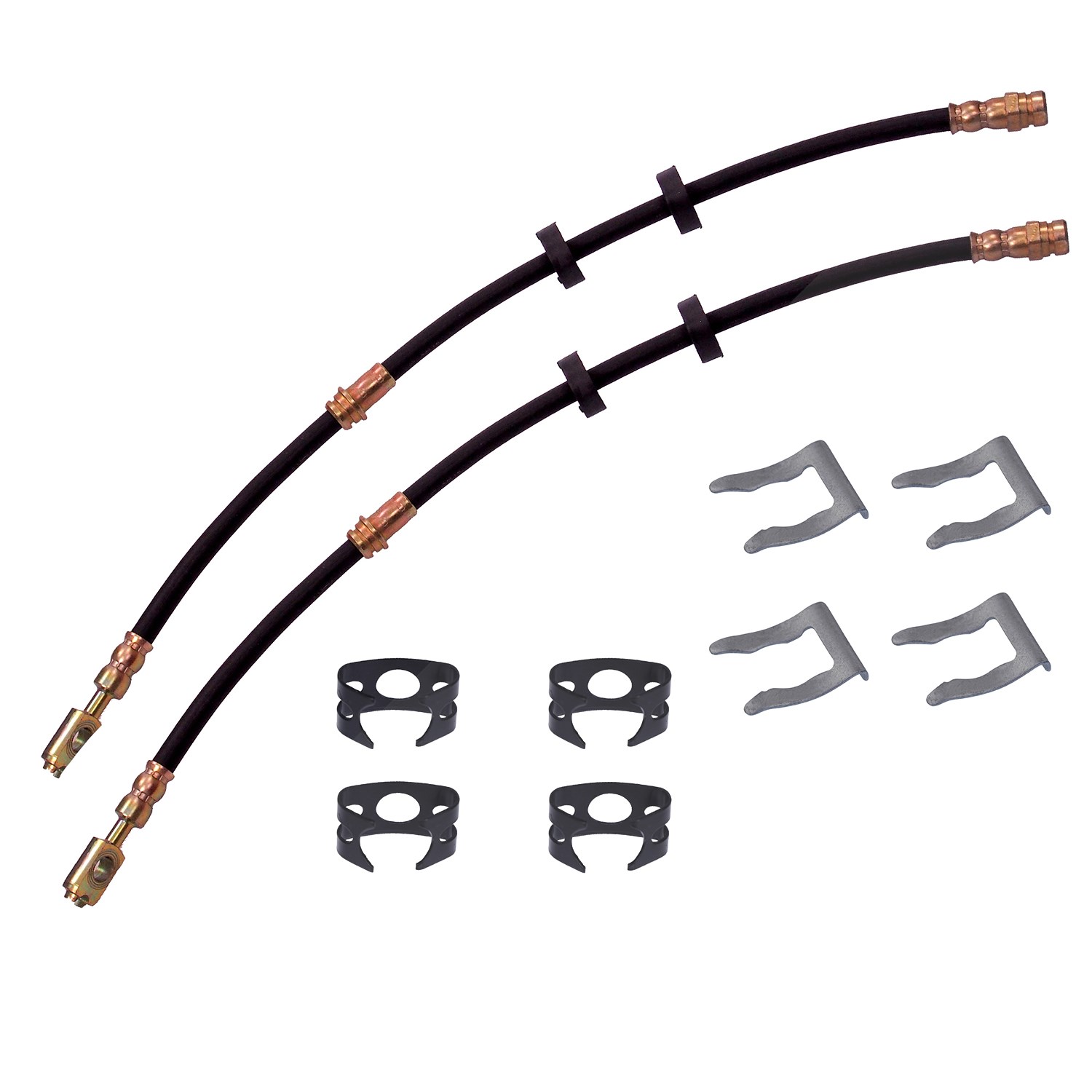 Bestprice 2x Bremsschlauch + Haltefedern vorne [Hersteller-Nr. 34004640] für Skoda