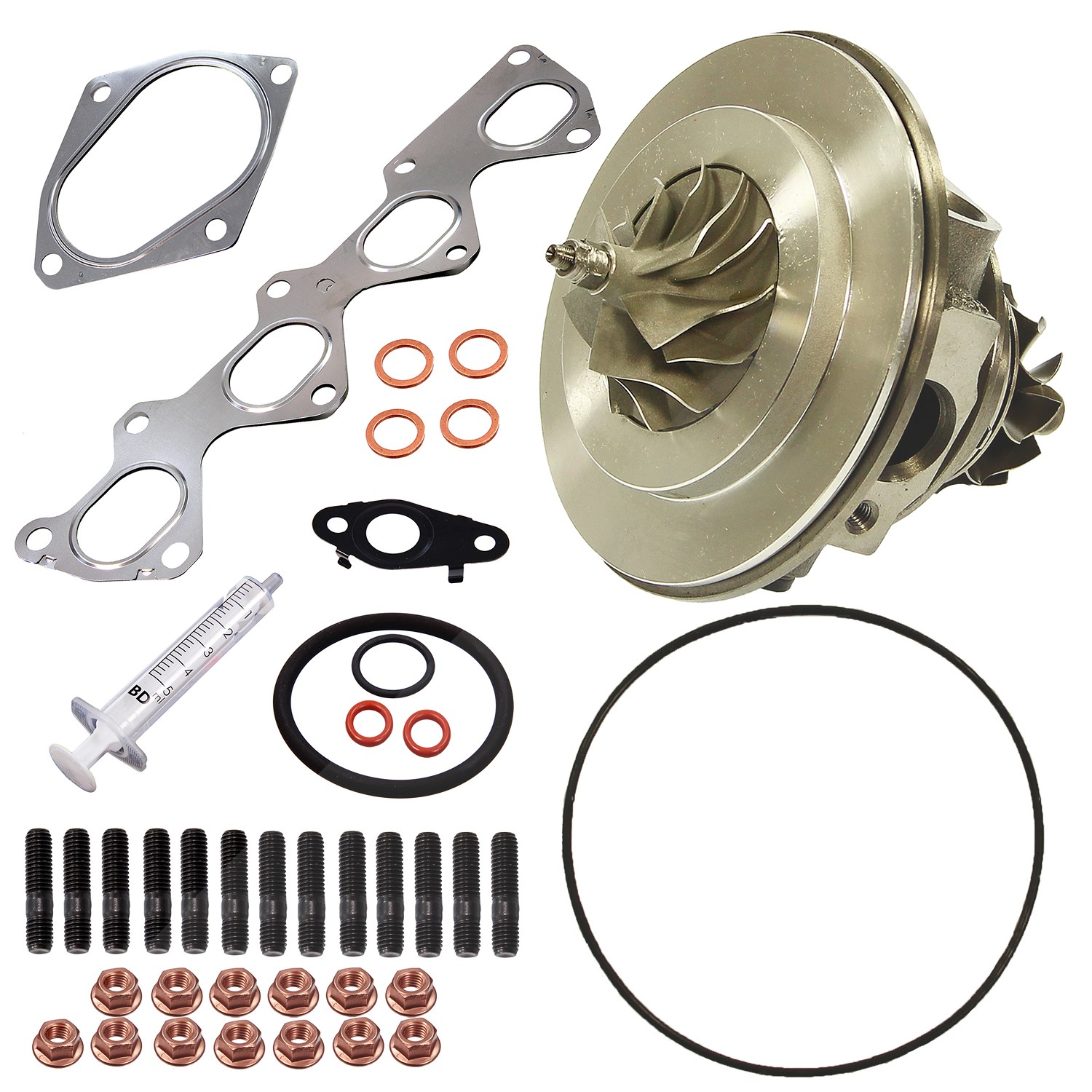 Bestprice Rumpfgruppe Turbolader + Montagesatz [Hersteller-Nr. 10651408] für Audi, Seat, Skoda, VW