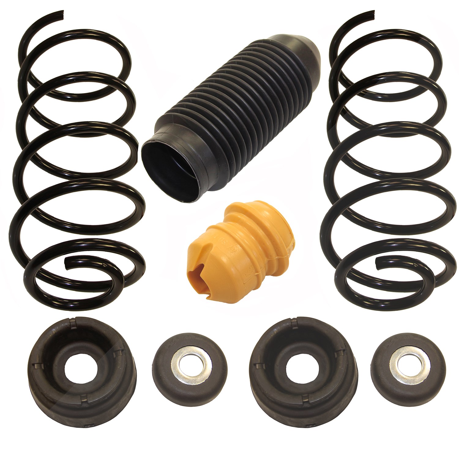 Bestprice 2x Fahrwerksfeder +Domlager vorne [Hersteller-Nr. 10701456] für VW, Audi, Skoda