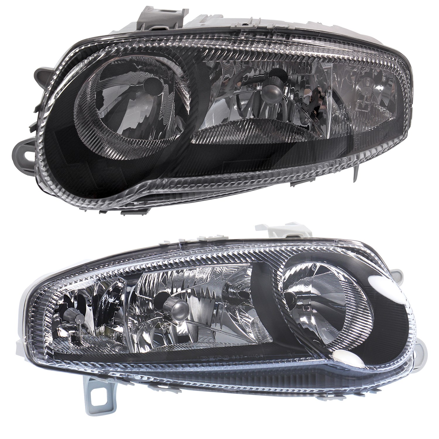 Bestprice 2x Scheinwerfer H7/H7/H1 schwarz mit NSW [Hersteller-Nr. 34000935] für Alfa Romeo