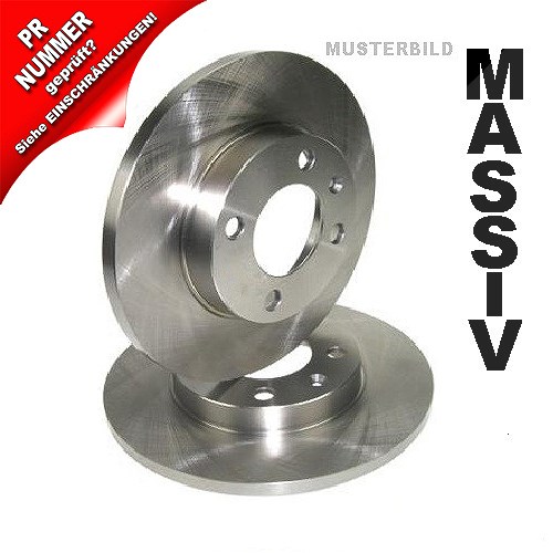 Bestprice 2x Bremsscheibe Hinterachse Voll [Hersteller-Nr. 10602601] für Seat, Audi