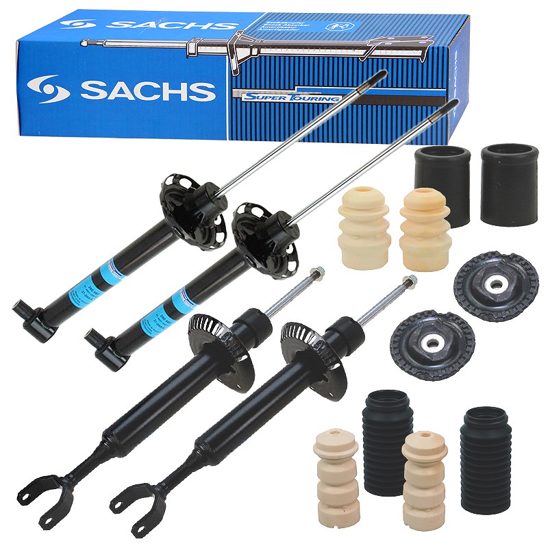 Sachs 4x Stossdämpfer +Domlager +Staubschutz VA HA [Hersteller-Nr. 10684373] für Audi