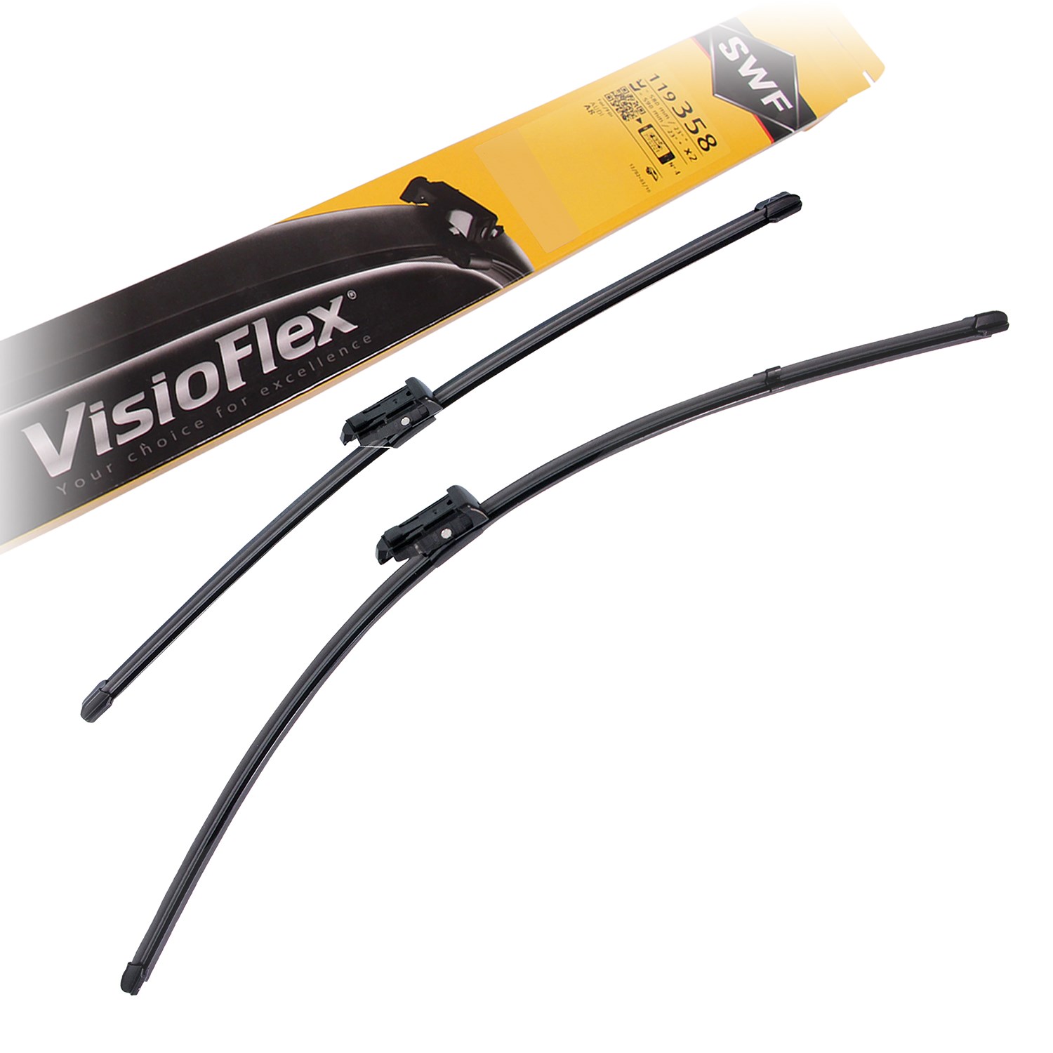 Swf 2x Wischblatt VISIOFLEX, vorne [Hersteller-Nr. 119414] für Volvo, Lexus, BMW