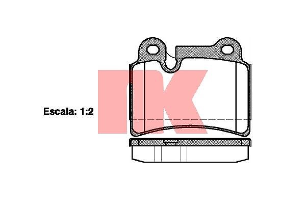 Nk Bremsbeläge hinten (Satz) [Hersteller-Nr. 224793] für VW