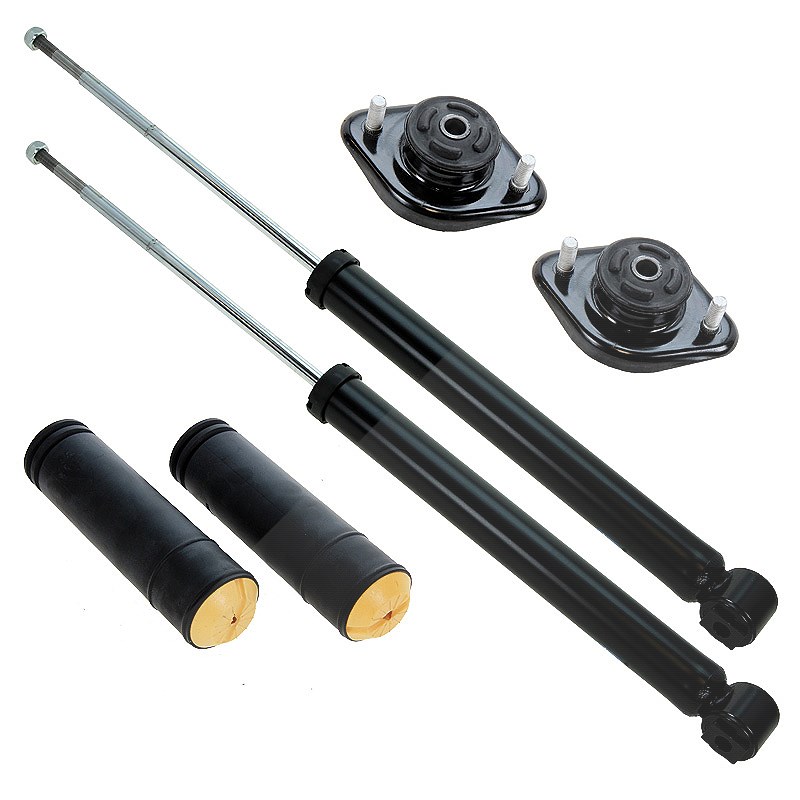 Bestprice 2x Stossdämpfer+Domlager+Staubschutz hinten Gasdru [Hersteller-Nr. 10683183] für BMW