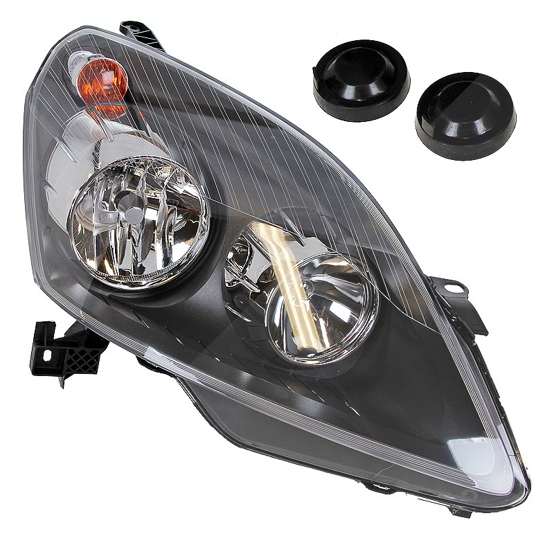 Bestprice Scheinwerfer H7/H1 mit Stellmotor für LWR schwarz [Hersteller-Nr. 31475523] für Opel