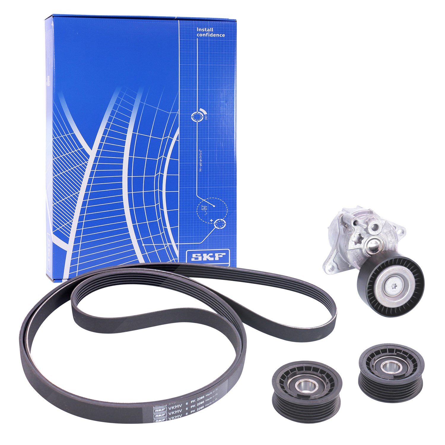 Skf Keilrippenriemensatz [Hersteller-Nr. VKMA38026] für Mercedes-Benz
