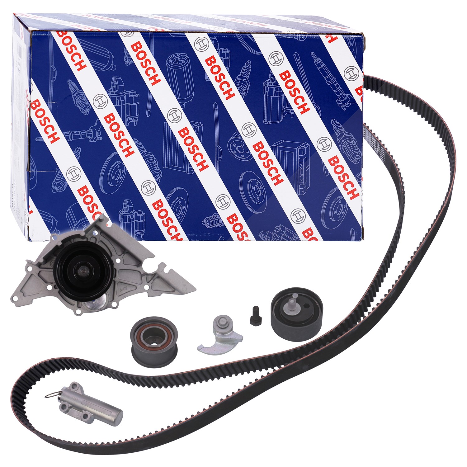 Bosch Wasserpumpe + Zahnriemensatz [Hersteller-Nr. 1987946401] für VW, Audi, Skoda