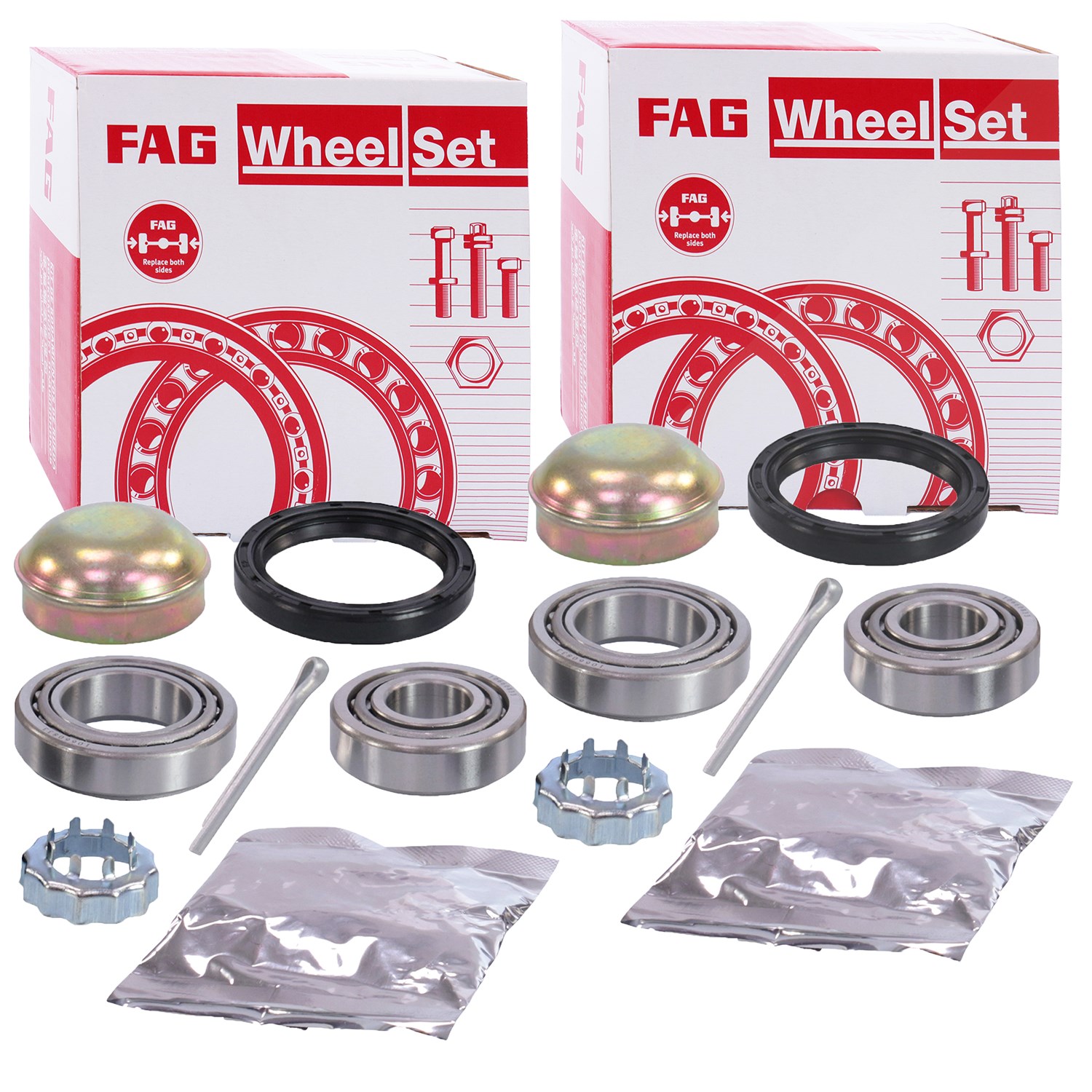 Schaeffler Fag 2x Radlagersatz, hinten [Hersteller-Nr. 713610240] für Seat, Audi, VW