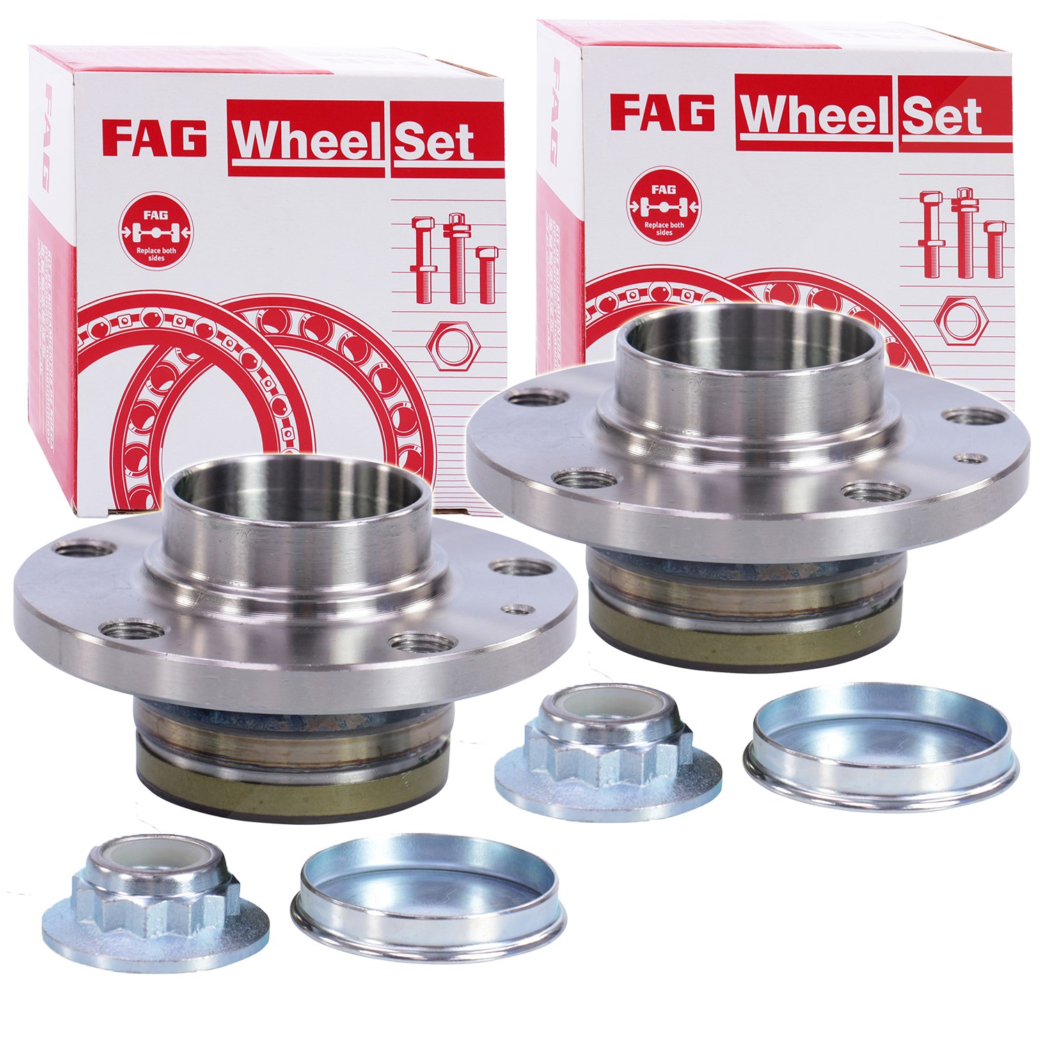 Schaeffler Fag 2x Radlagersatz, hinten [Hersteller-Nr. 713610490] für VW, Audi, Skoda, Seat