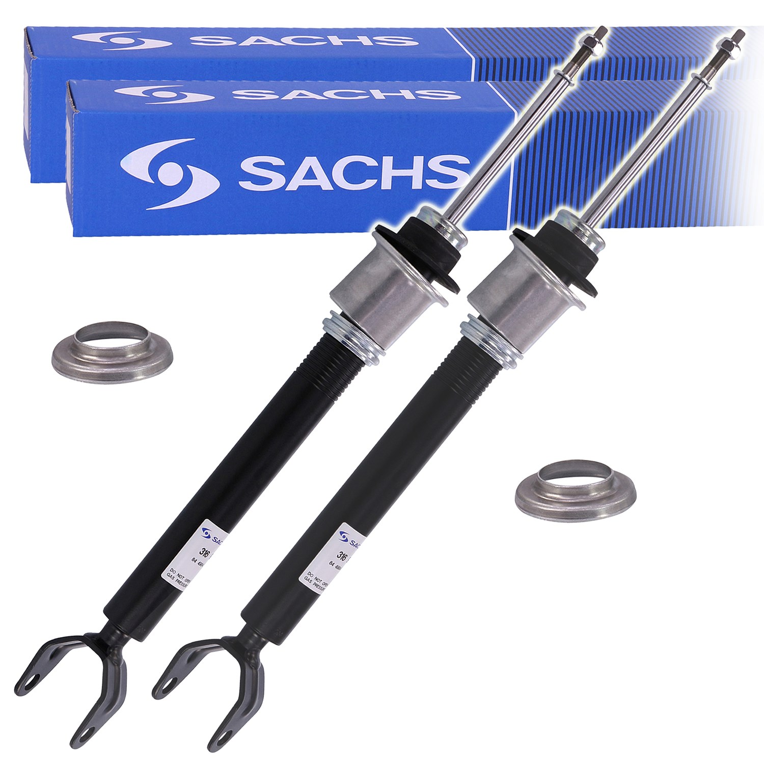 Sachs 2x Stoßdämpfer Vorderachse Gas Gasdruck [Hersteller-Nr. 316950] für Mercedes-Benz