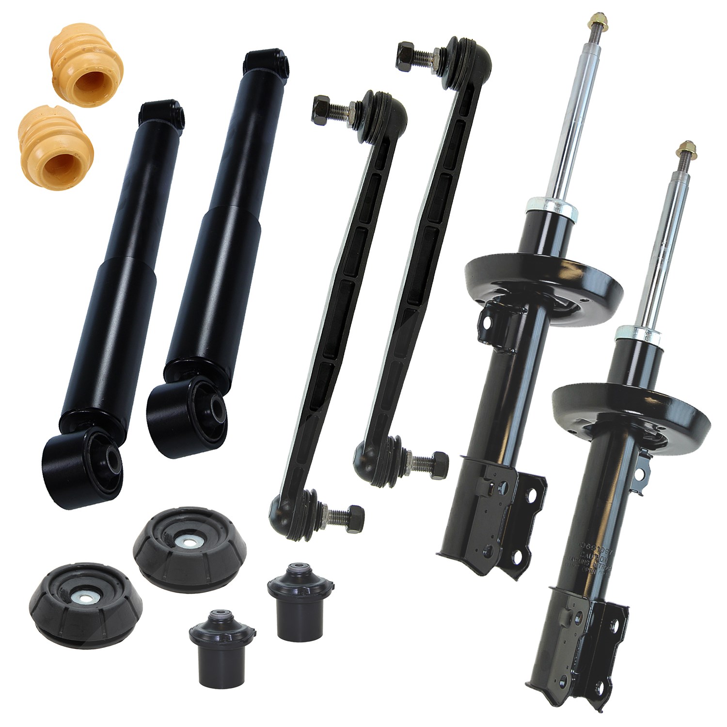 Bestprice 4x Stossdämpfer Komplett Set inkl. Radaufhängung [Hersteller-Nr. 31418489] für Opel