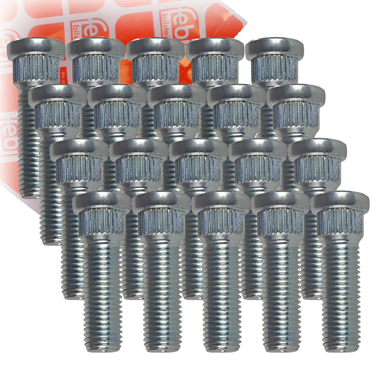 Febi Bilstein 20x Radbolzen M12 x 1,5 [Hersteller-Nr. 46691] für Smart, Mitsubishi, Citroën, Peugeot