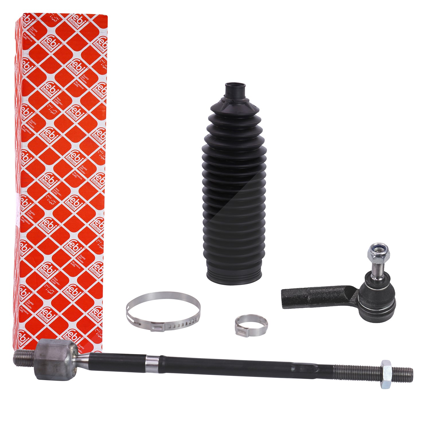 Febi Bilstein 1x Spurstange inkl. Lenkmanschette [Hersteller-Nr. 44341] für Audi, VW, Skoda, Seat