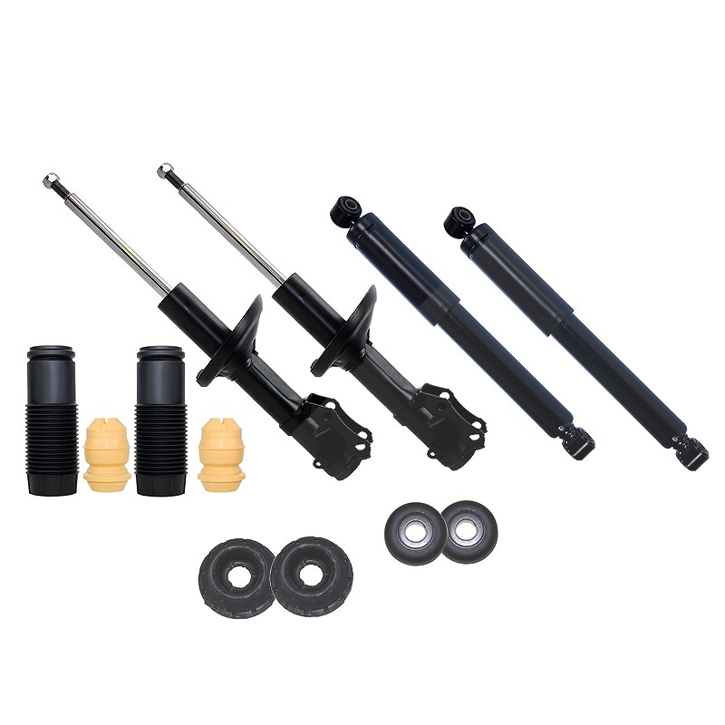 Bestprice 4x Stossdämpfer +Domlager +Staubschutz VA HA [Hersteller-Nr. 31418517] für VW, Seat