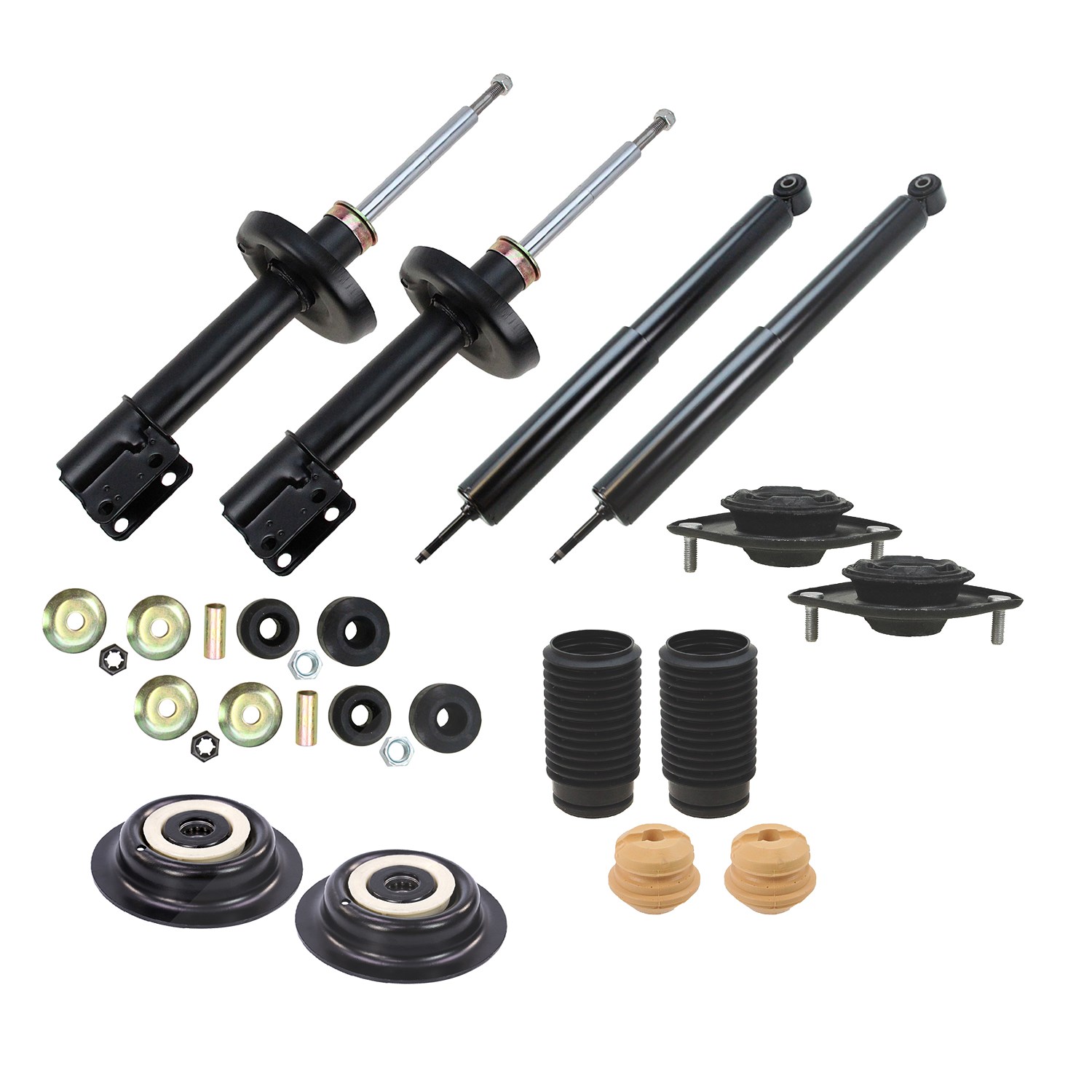 Bestprice 4x Stossdämpfer+Domlager+Staubschutz [Hersteller-Nr. 31418531] für Vauxhall, Opel