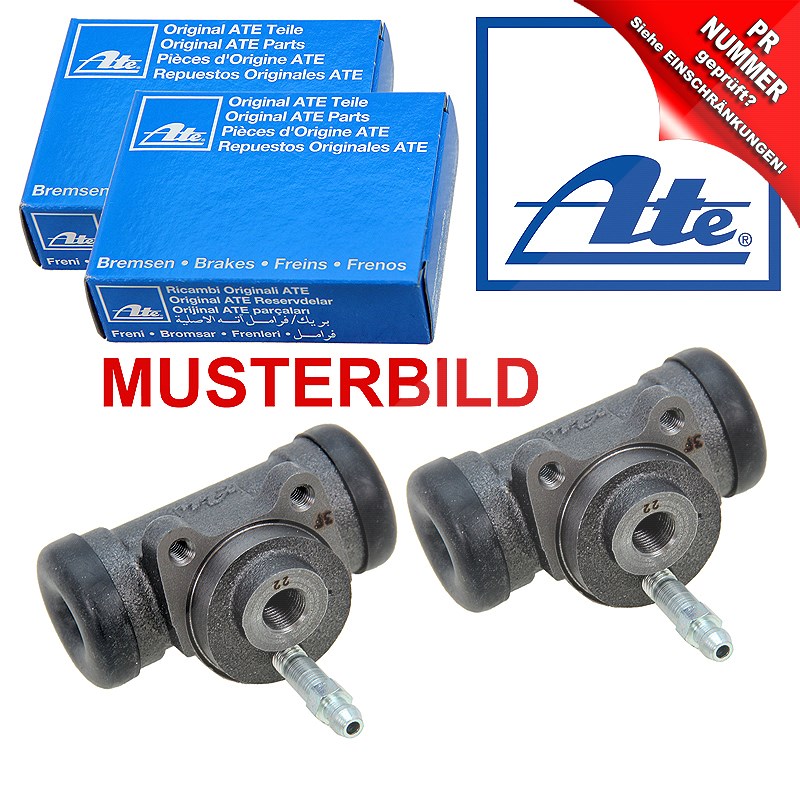 Ate 2x Radbremszylinder Alu Hinterachse [Hersteller-Nr. 24.3219-0909.3] für Seat, Skoda, VW, Audi