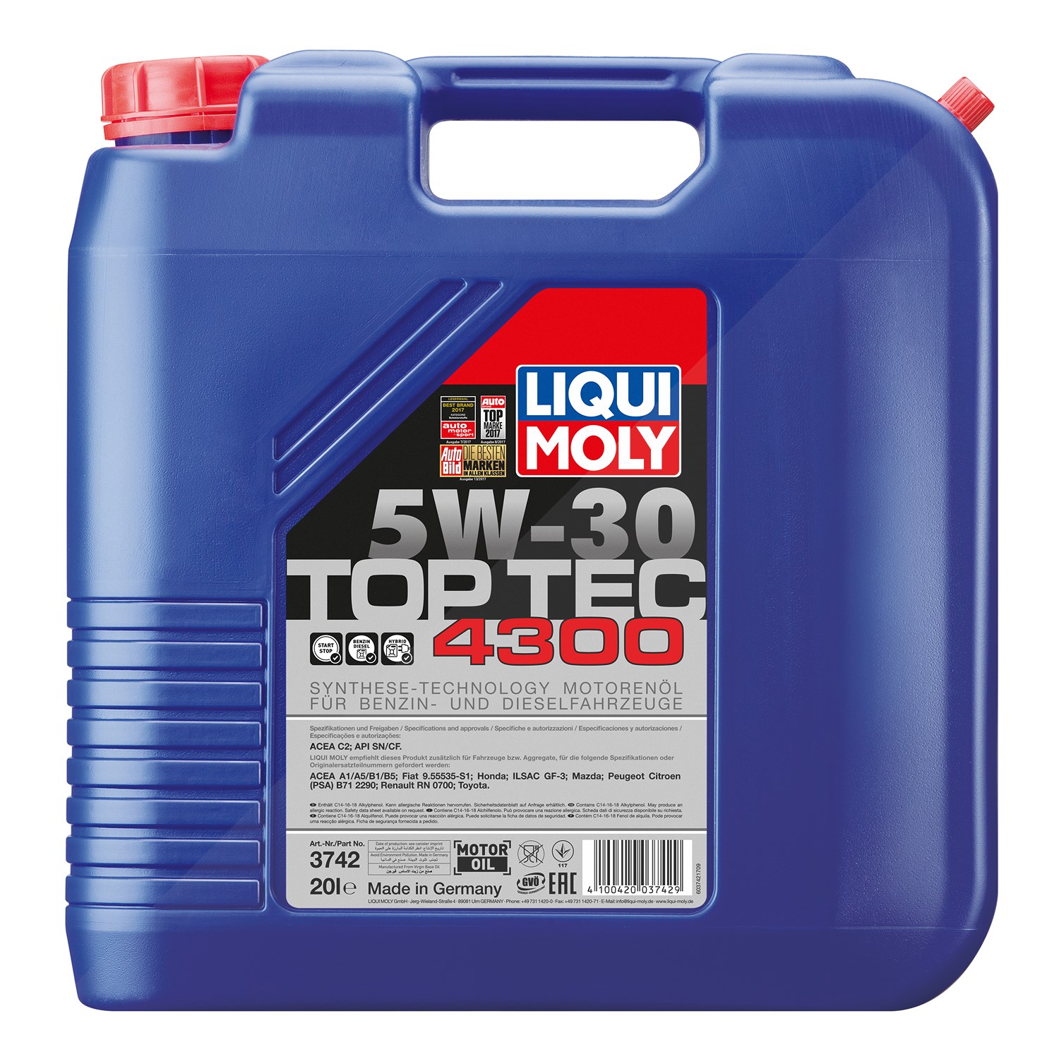 Liqui Moly 20 L Top Tec 4300 5W-30 [Hersteller-Nr. 3742]
