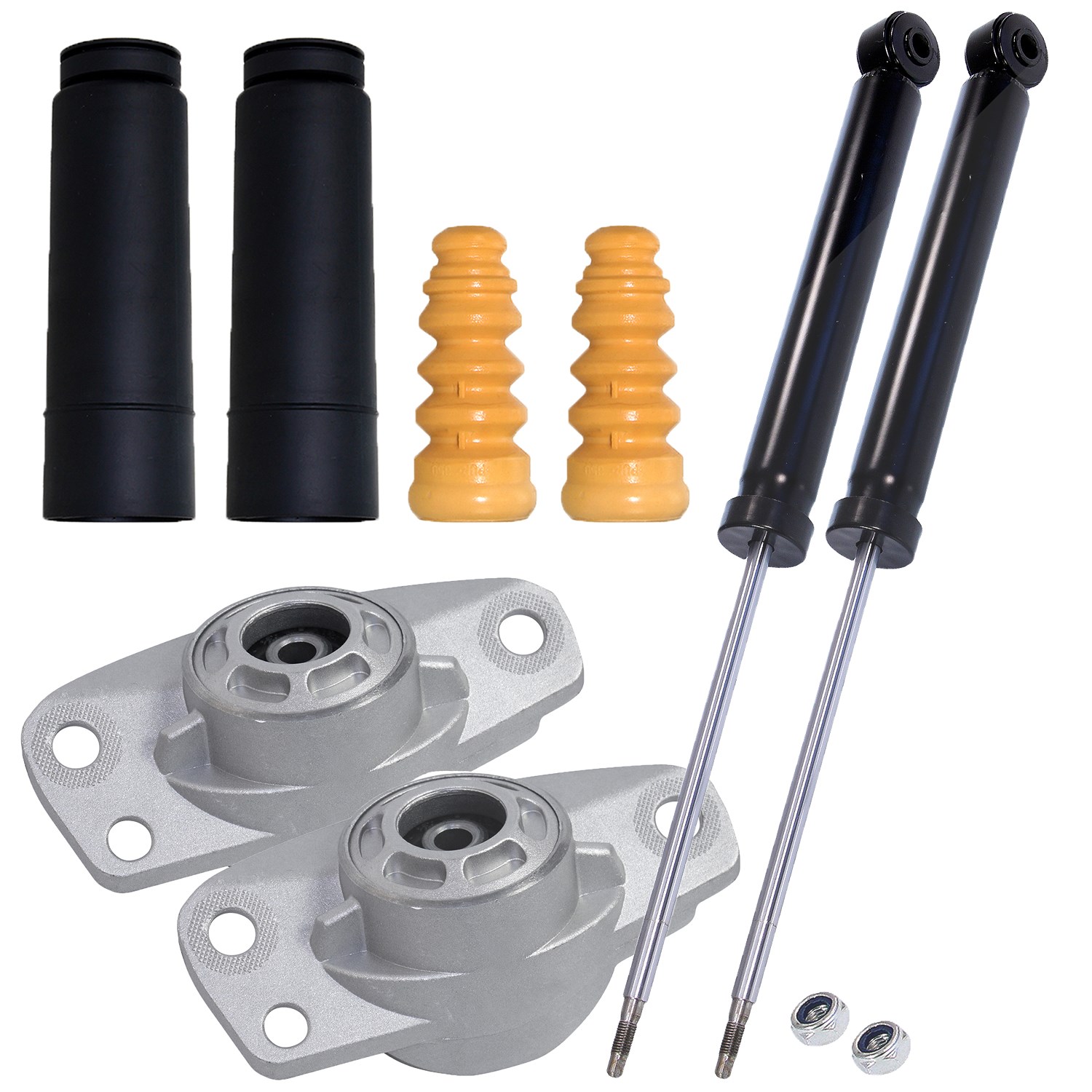 Bestprice 2x Stossdämpfer hinten inkl. Staubschutz Domlager [Hersteller-Nr. 31418299] für Audi, VW