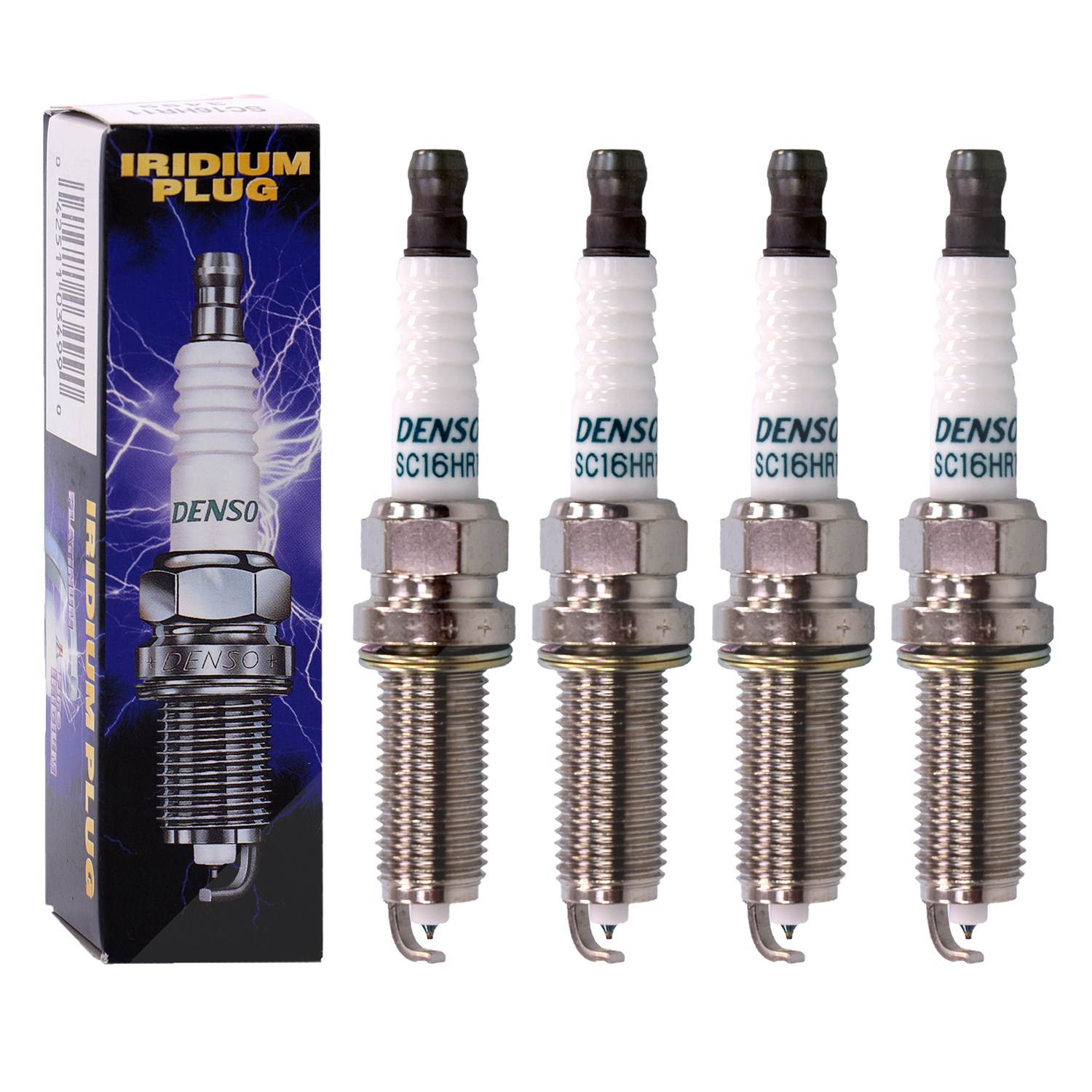 Denso 4x Zündkerze Iridium SC16HR11 [Hersteller-Nr. SC16HR11] für Daihatsu, Subaru, Aston Martin, Toyota