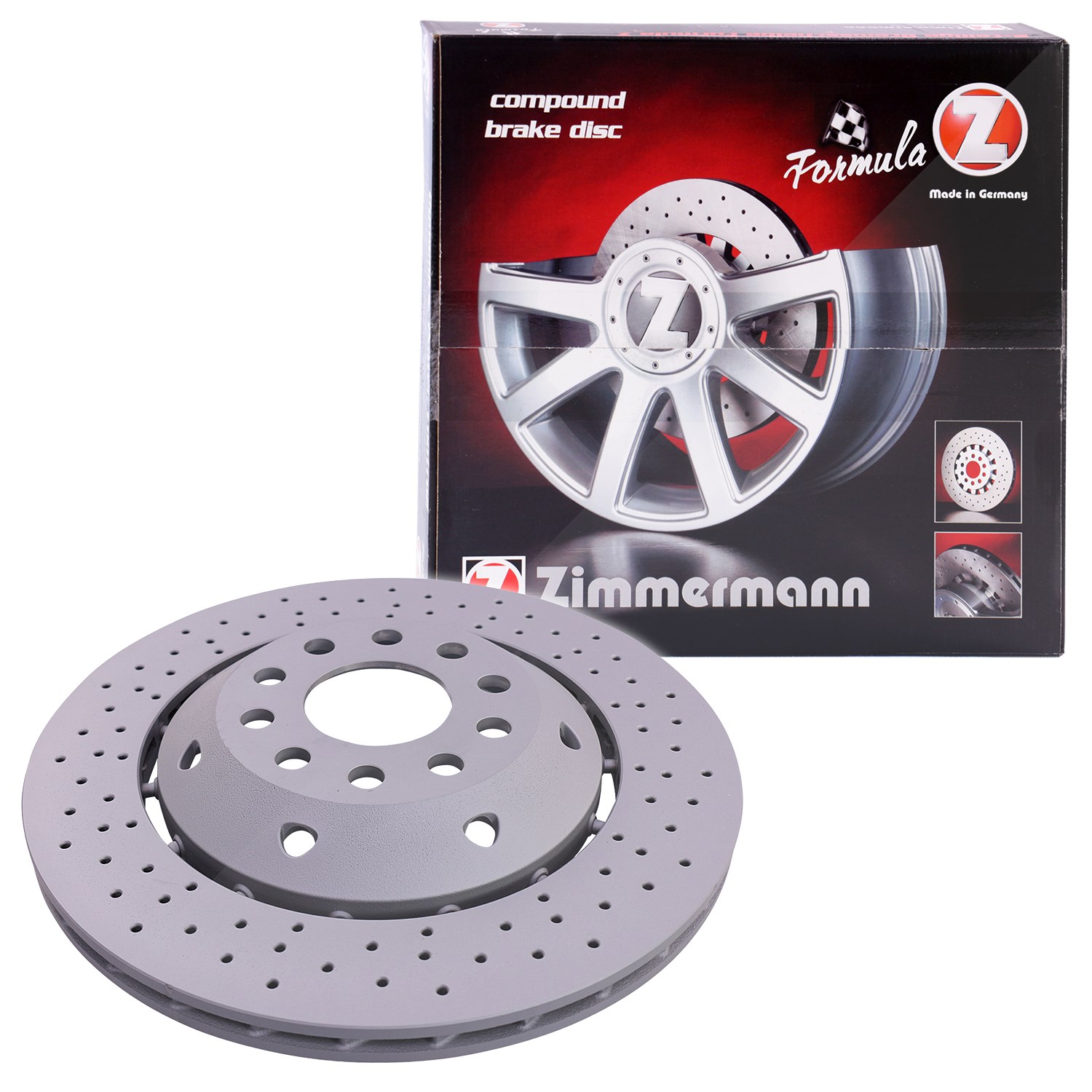 Zimmermann 1x Bremsscheibe belüftet hinten links [Hersteller-Nr. 100.3341.70] für Audi
