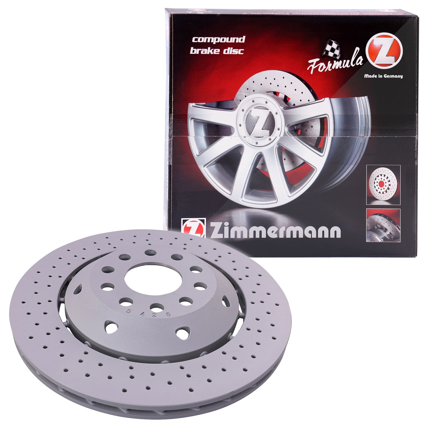 Zimmermann 1x Bremsscheibe belüftet hinten rechts [Hersteller-Nr. 100.3342.70] für Audi