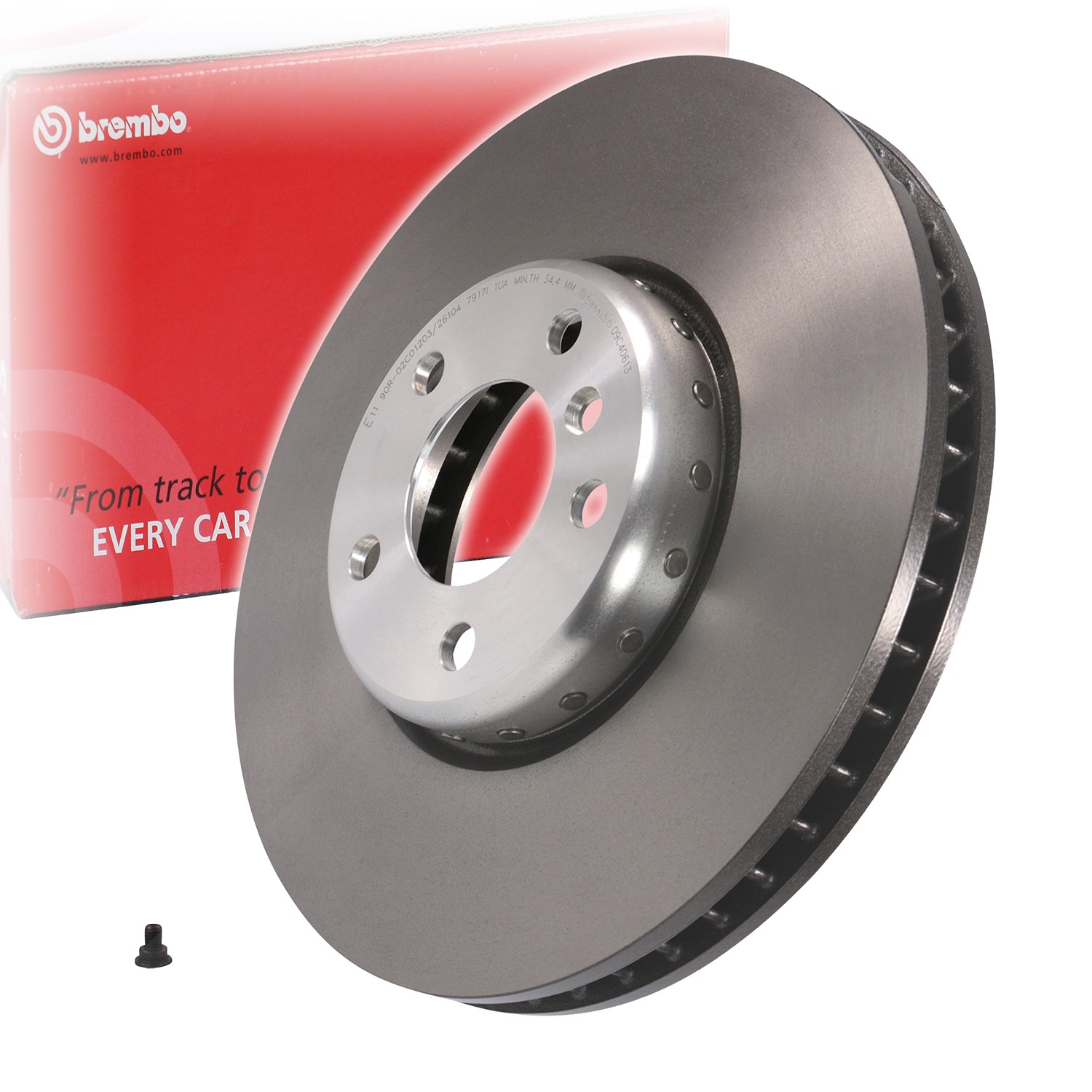 Brembo 1x Bremsscheibe Vorne rechts Belüftet [Hersteller-Nr. 09.C406.13] für BMW