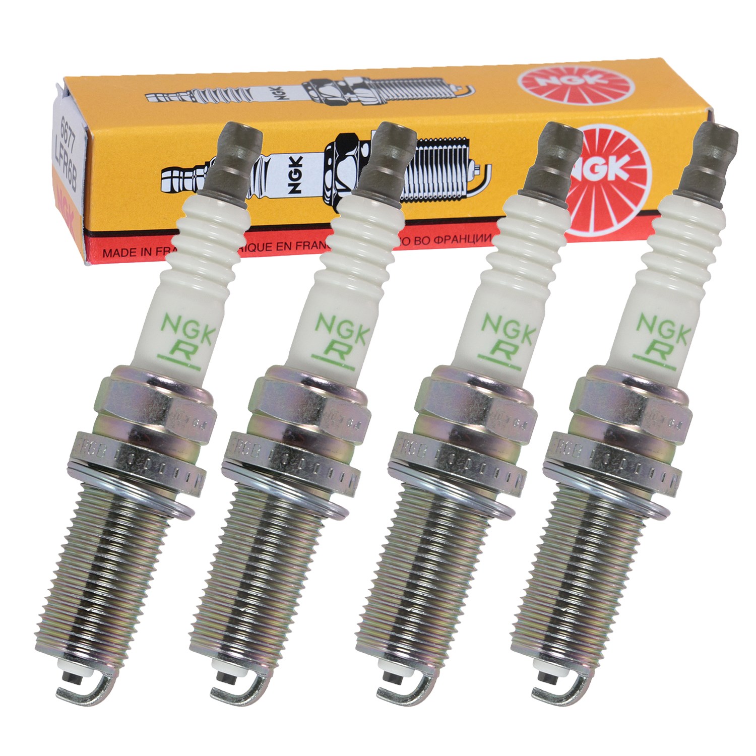Ngk 4x Zündkerze [Hersteller-Nr. 6677] für Peugeot, Citroën