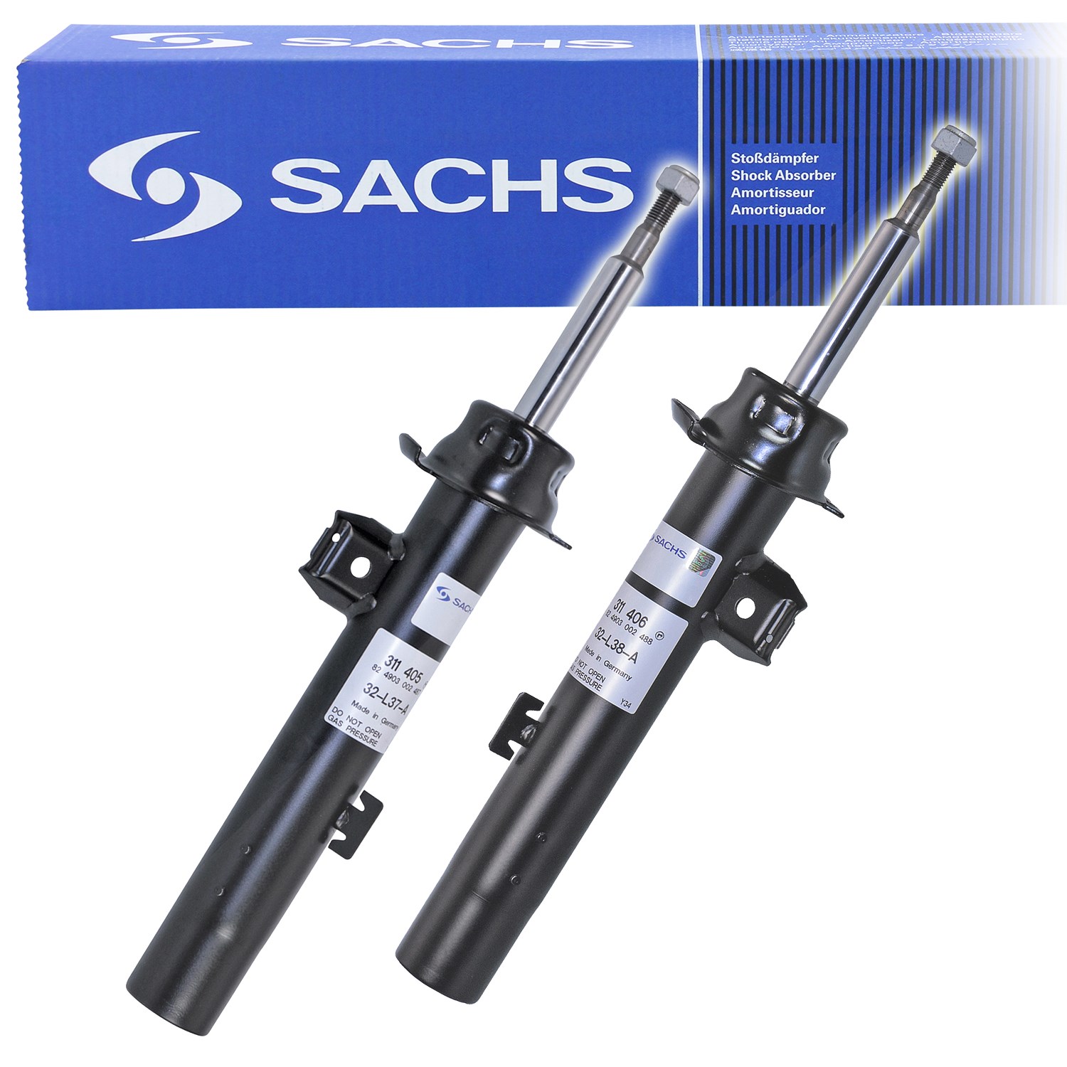 Sachs 2x Stoßdämpfer Vorderachse [Hersteller-Nr. 31407059] für BMW