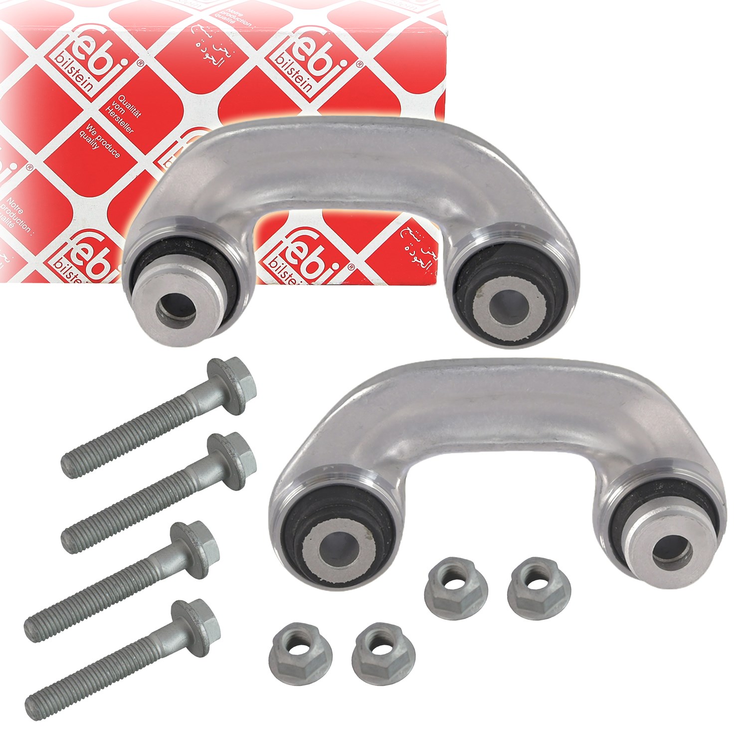 Febi Bilstein 2x Stabilisator Koppelstange [Hersteller-Nr. 10702008] für Skoda, VW, Audi