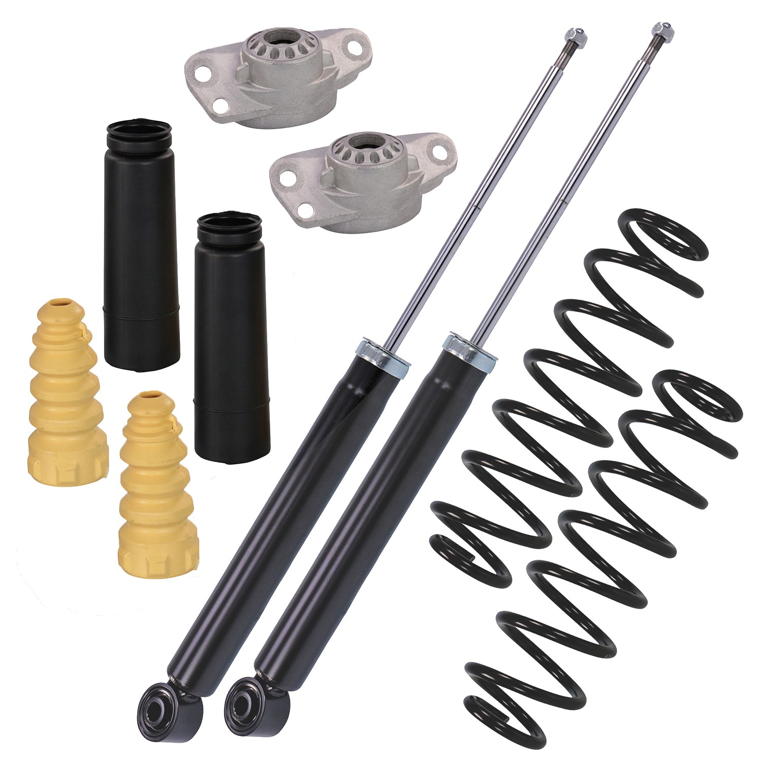 Bestprice 2x Stossdämpfer+Domlager+Staubschutz-Set + Feder [Hersteller-Nr. 31418529] für VW