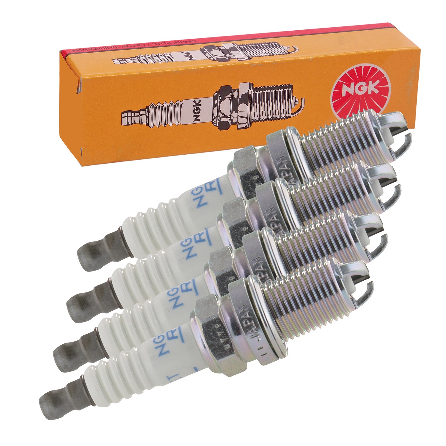Ngk 4x Zündkerze [Hersteller-Nr. 7553] für Audi, Skoda, Mercedes-Benz, VW