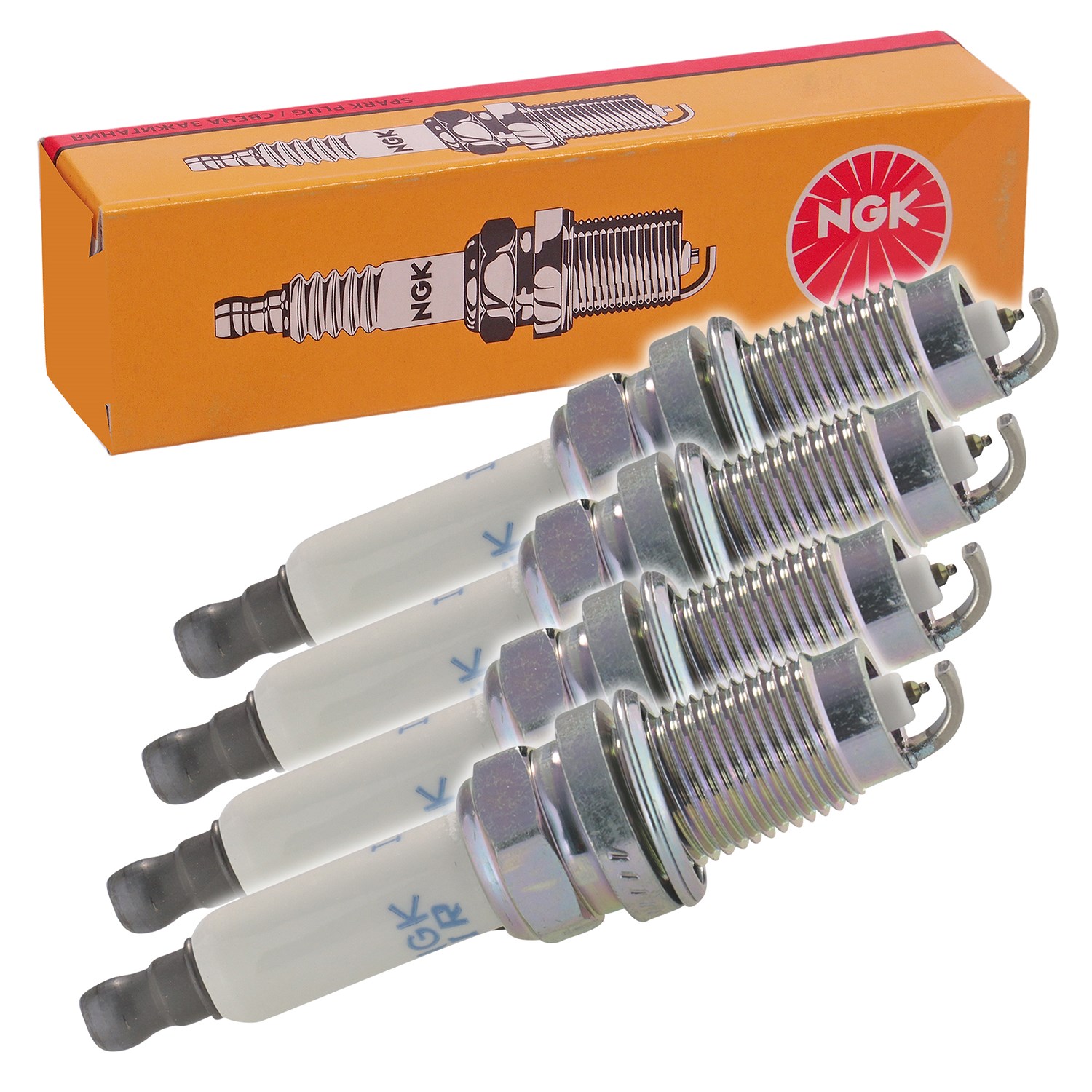 Ngk 4x Zündkerze [Hersteller-Nr. 97153] für Audi, VW, Skoda, Seat