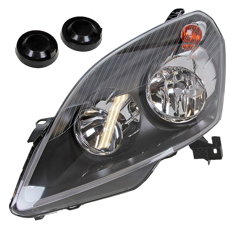 Bestprice Scheinwerfer H7/H1 mit Stellmotor für LWR schwarz [Hersteller-Nr. 31476205] für Opel