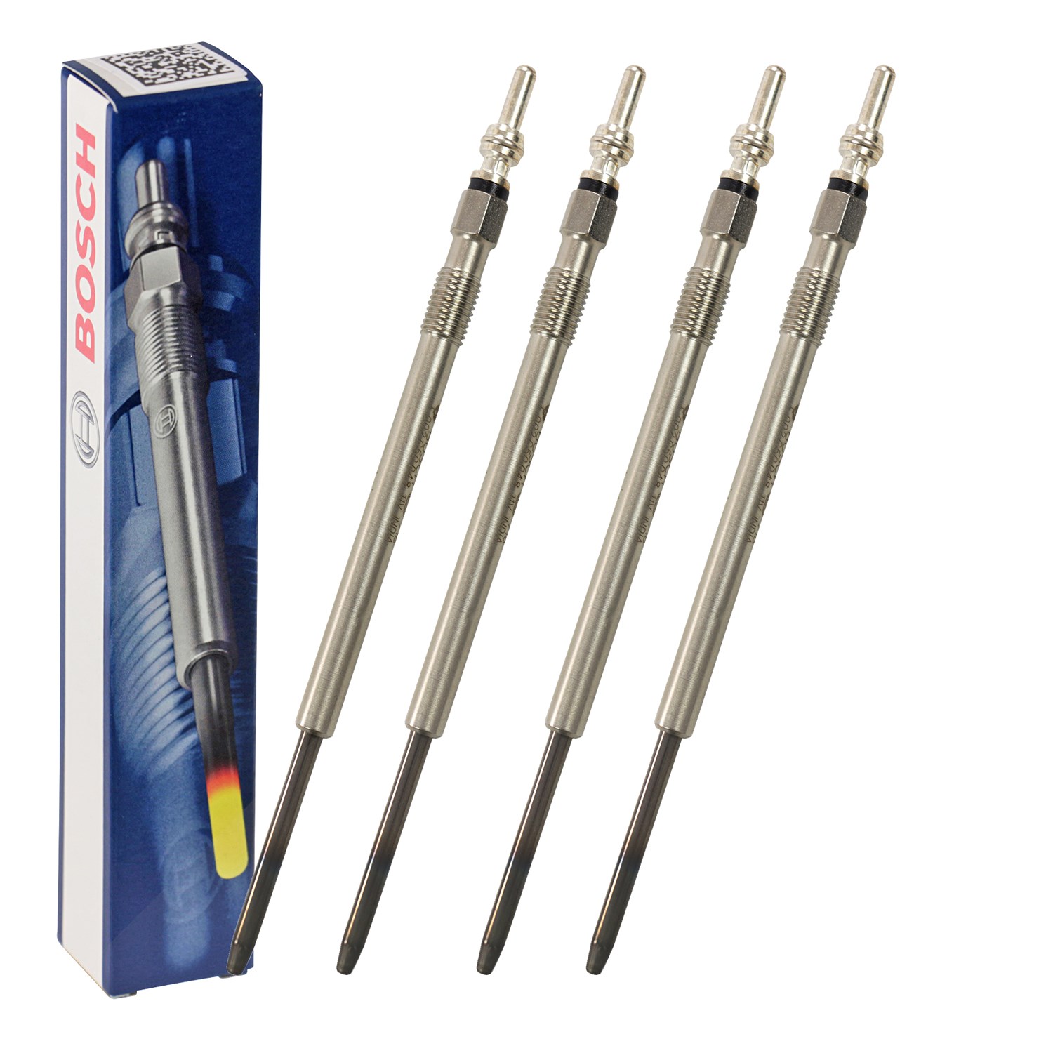 Bosch 4x Glühkerze Duraterm [Hersteller-Nr. F002G50048] für Tata, Citroën, Mahindra, Iveco, Peugeot, Fiat