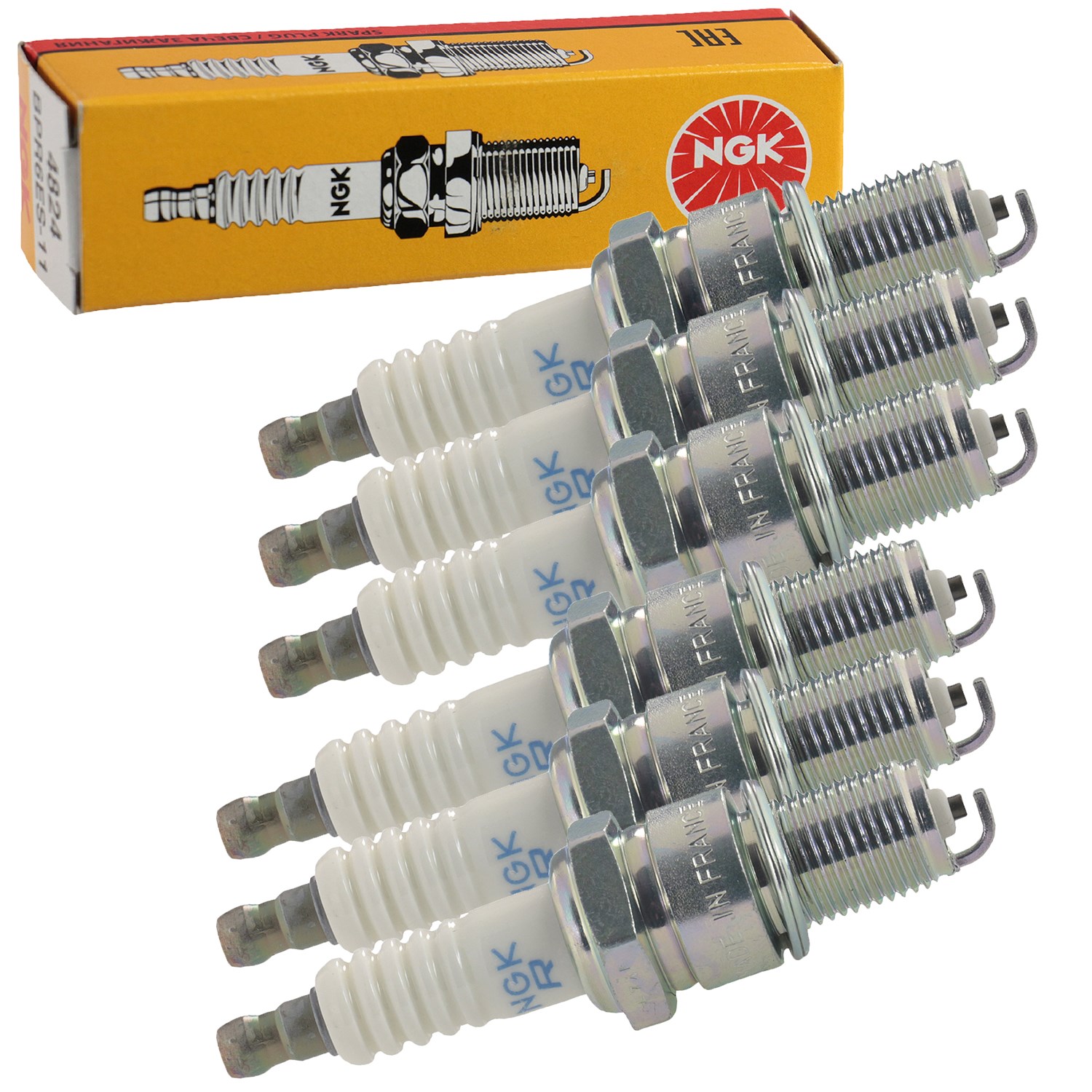 Ngk 6x Zündkerze [Hersteller-Nr. 4824] für Mitsubishi, Nissan