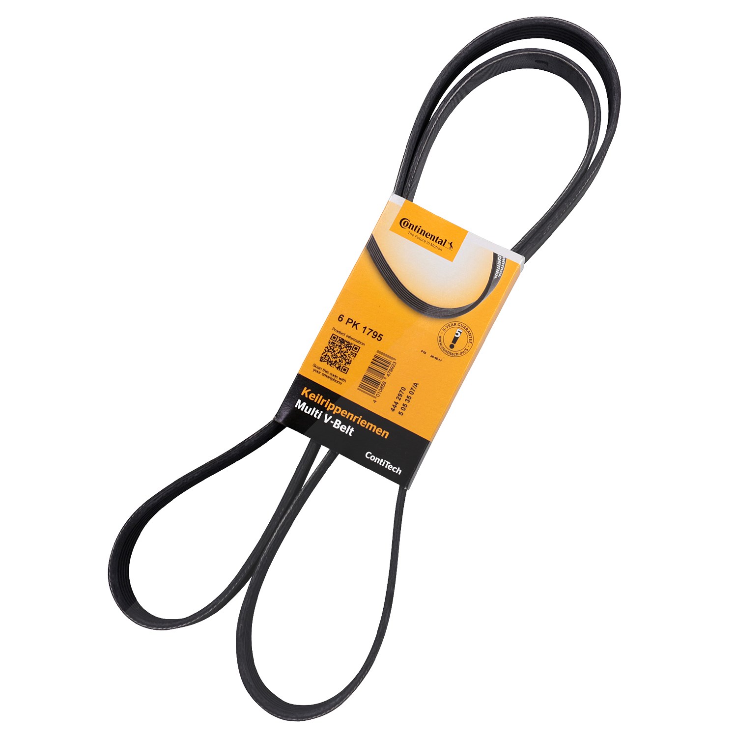 Continental Ctam Keilrippenriemen [Hersteller-Nr. 6PK1795] für Chevrolet, Suzuki, Fiat, Vauxhall, Opel, BMW, Nissan, Mitsubishi, Jeep, Renault, Volvo,