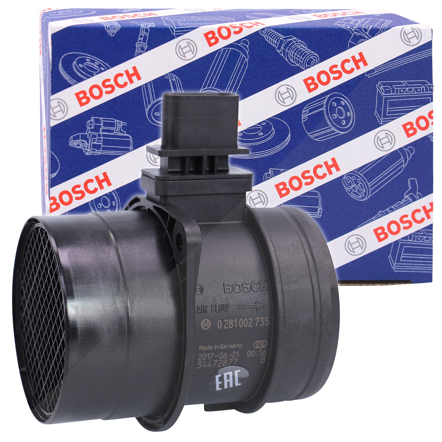 Bosch Luftmassenmesser [Hersteller-Nr. 0281002735] für Skoda, VW, Audi, Seat